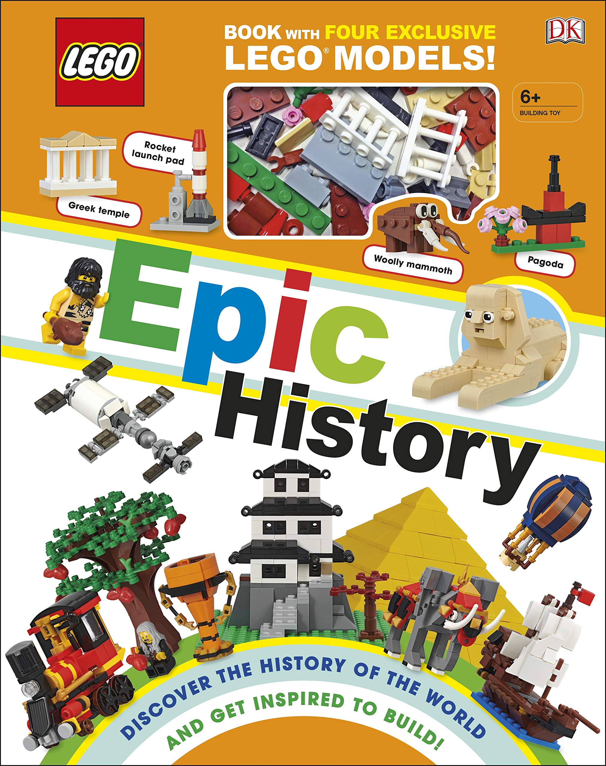 lego epic history: includes four exclusive lego mini models (lego book & toy)