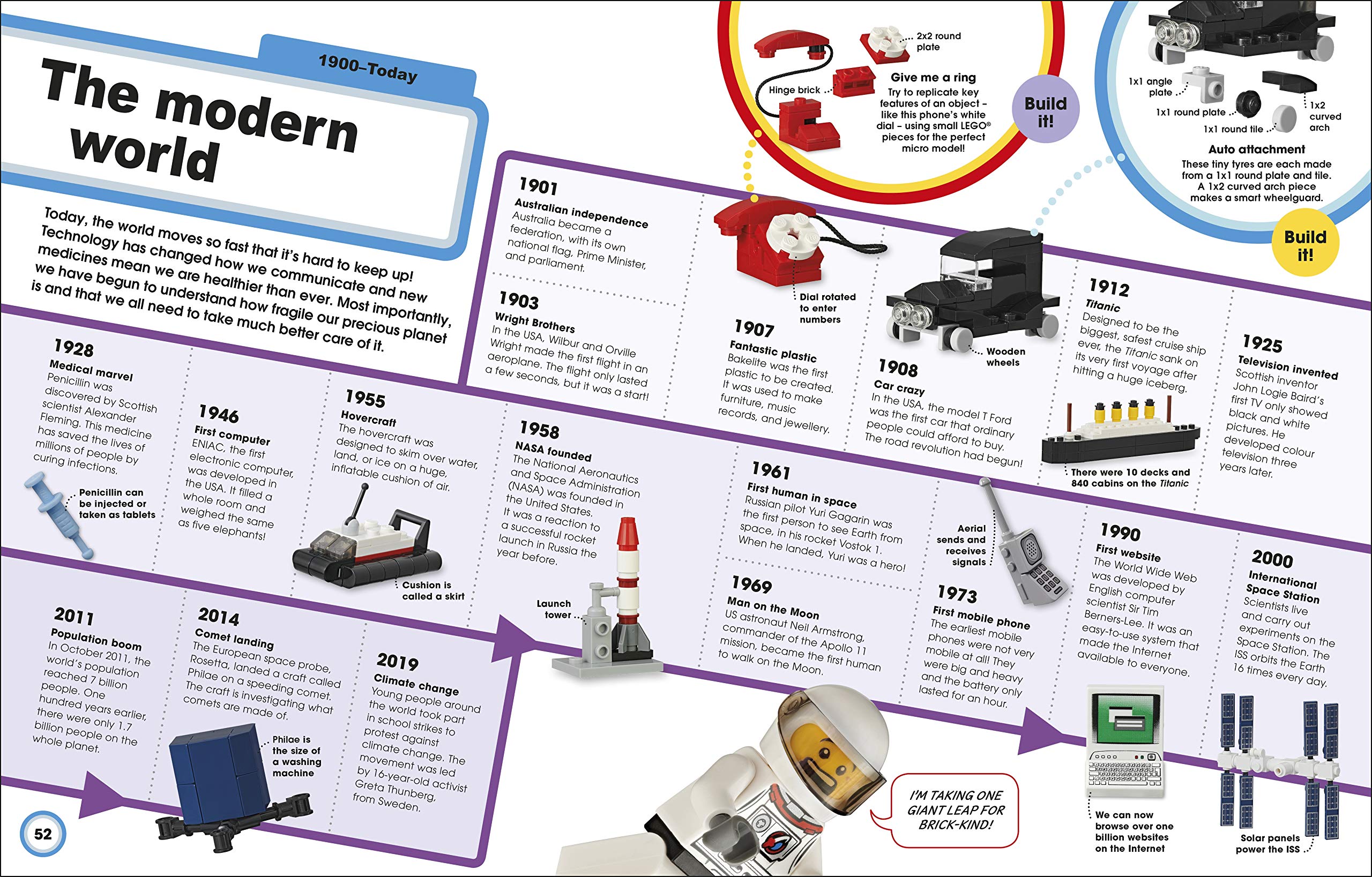 lego epic history: includes four exclusive lego mini models (lego book & toy)