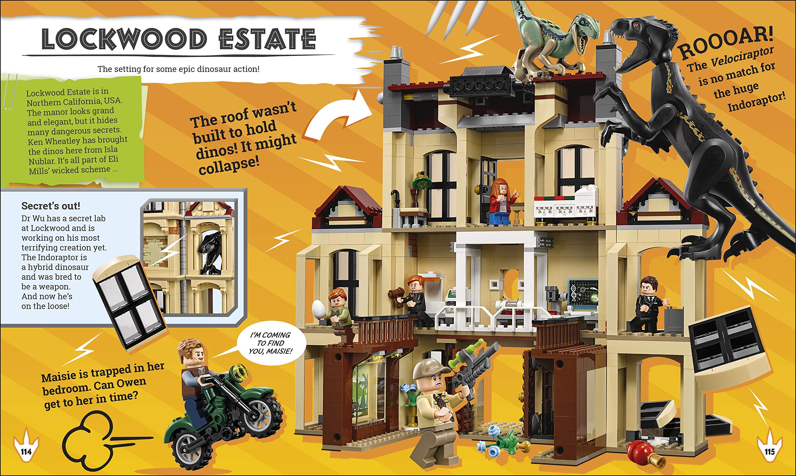 lego jurassic world the dino files: with lego jurassic world claire minifigure and baby raptor!