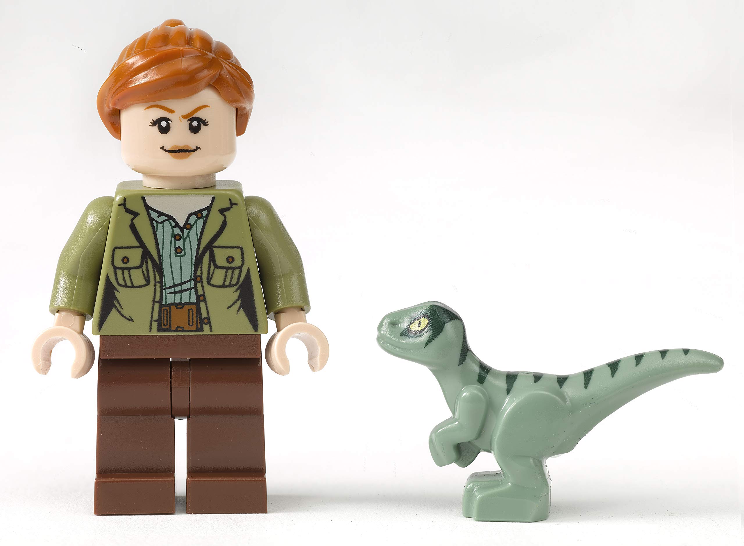 lego jurassic world the dino files: with lego jurassic world claire minifigure and baby raptor!