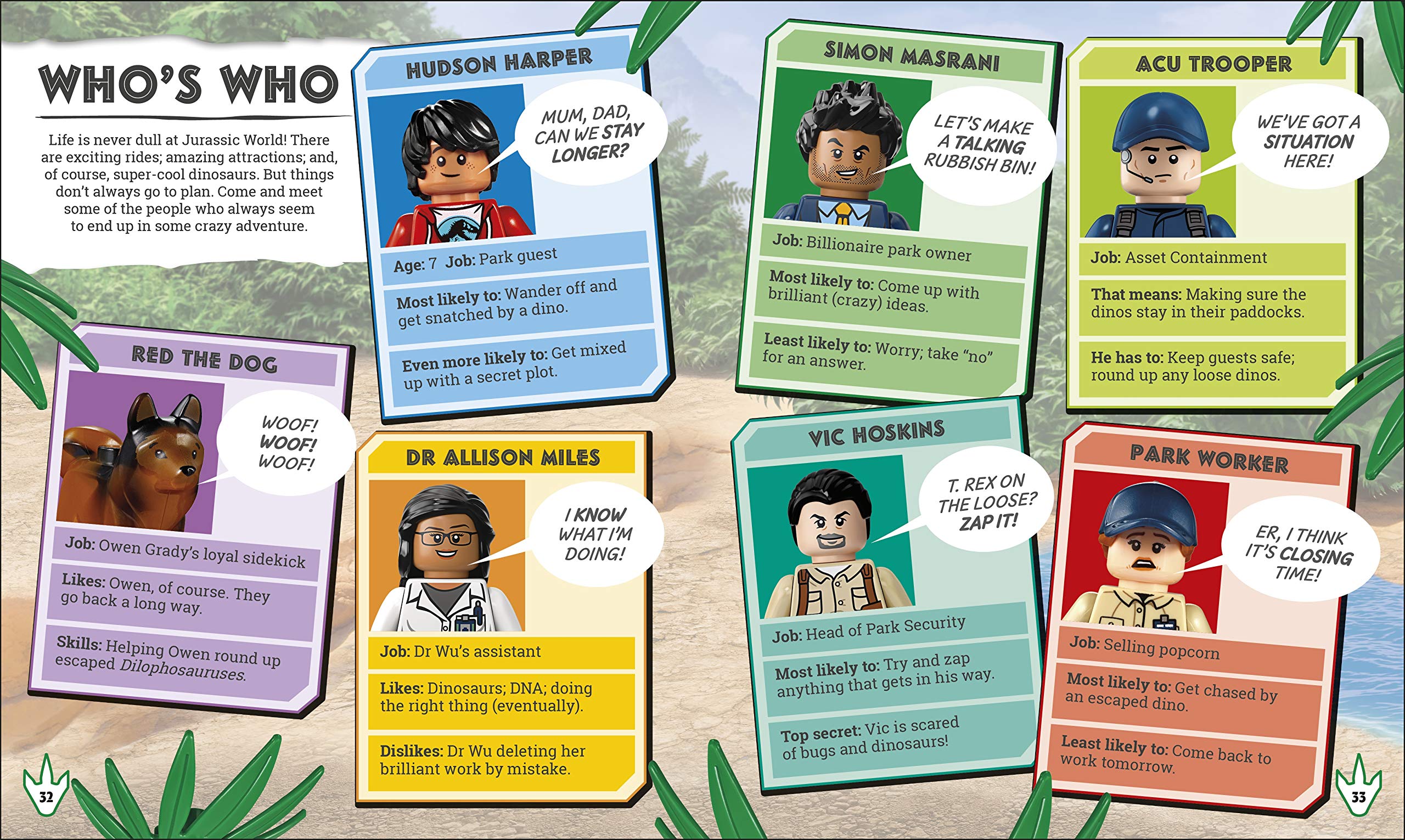 lego jurassic world the dino files: with lego jurassic world claire minifigure and baby raptor!