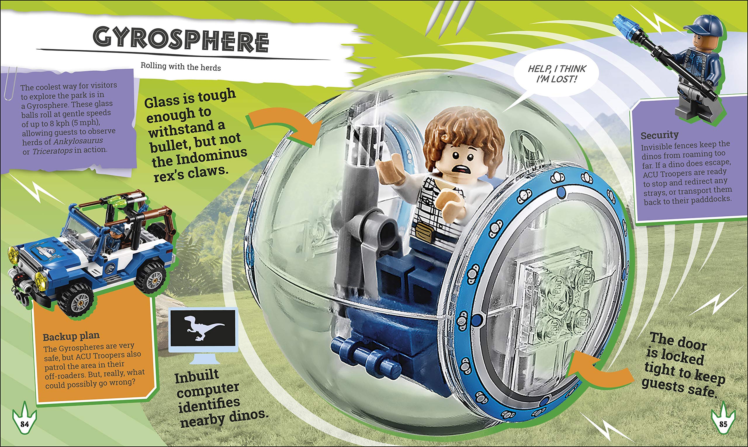 lego jurassic world the dino files: with lego jurassic world claire minifigure and baby raptor!