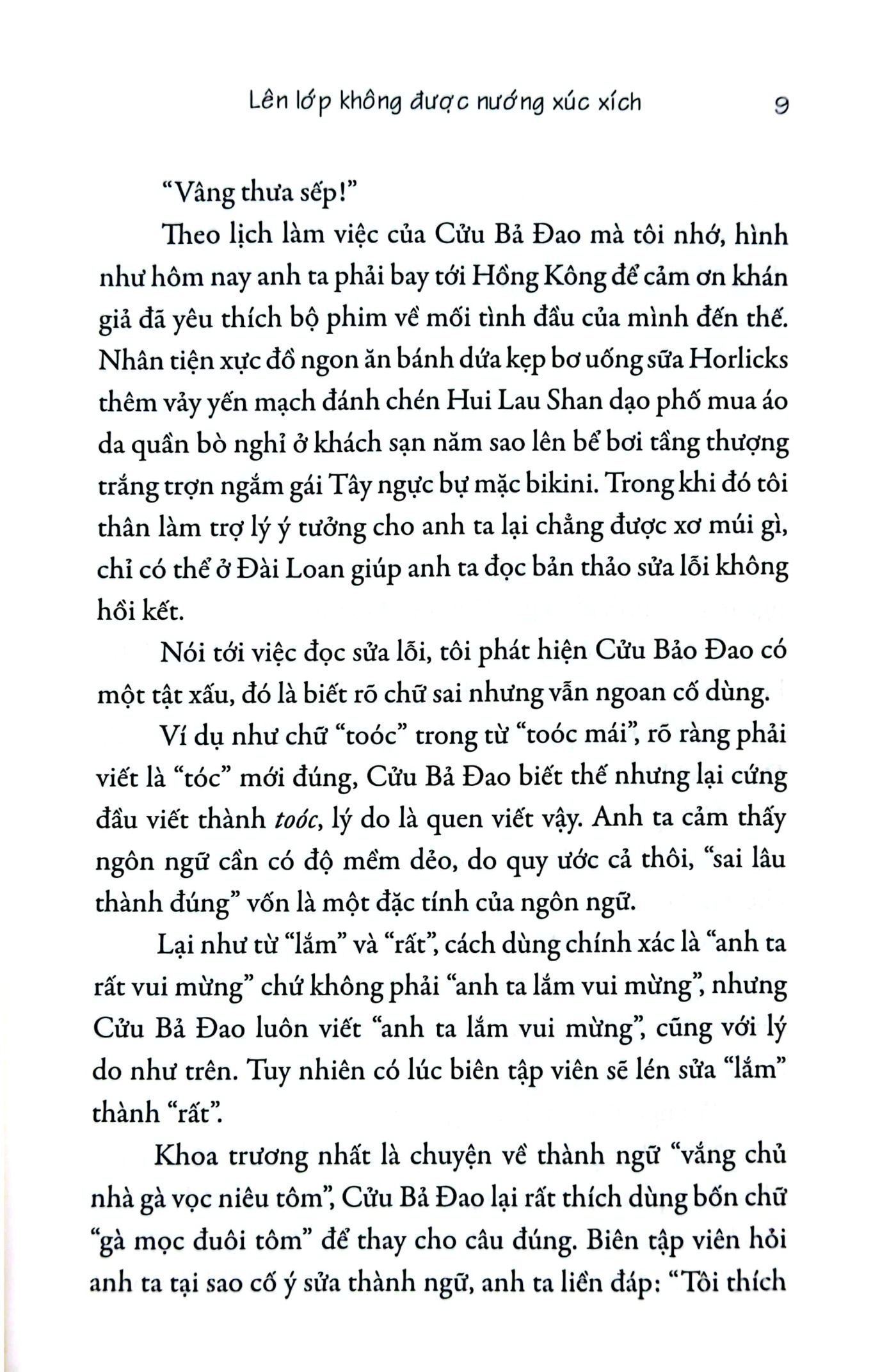 lên lớp không được nướng xúc xích