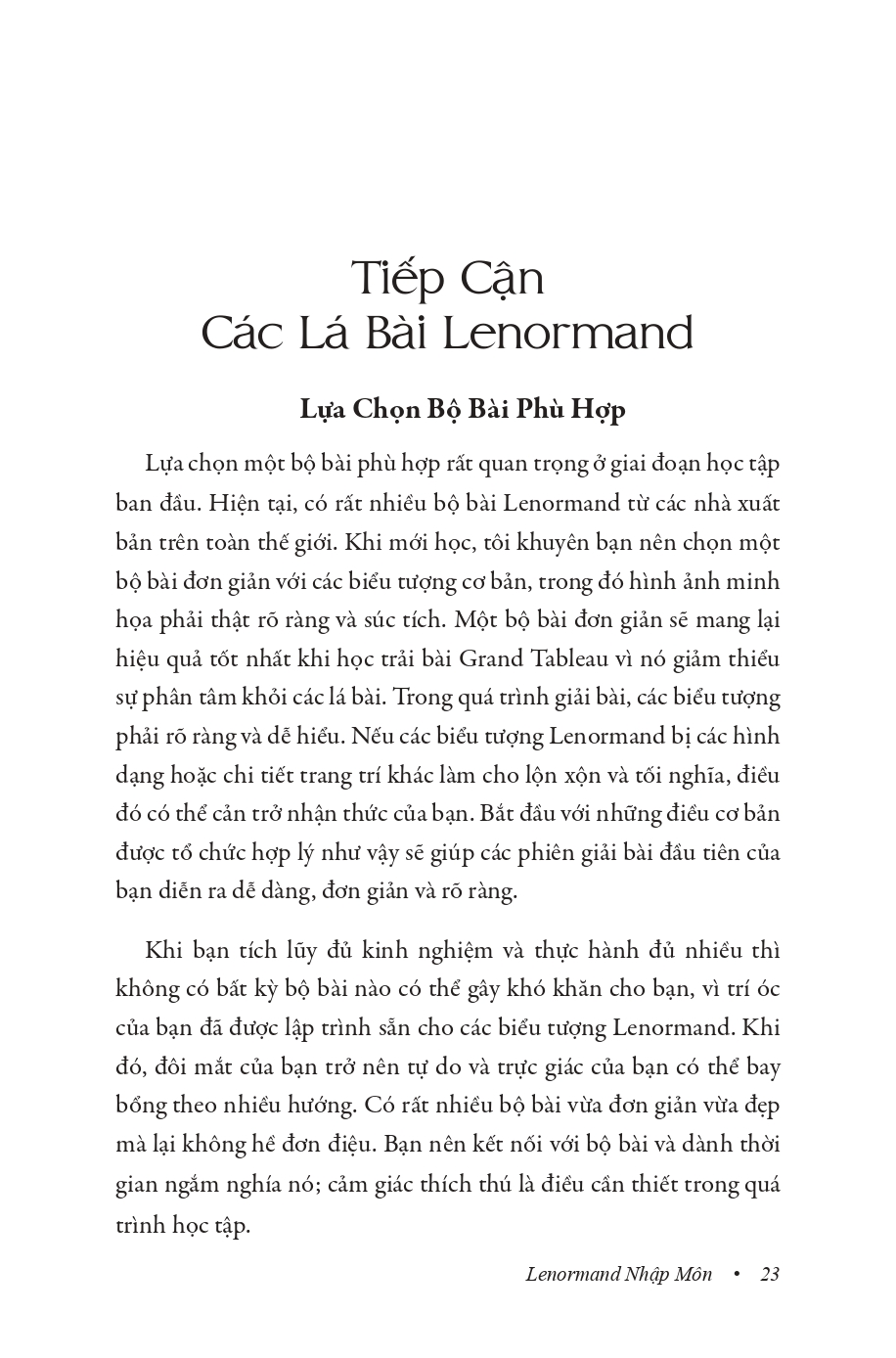 Lenormand Nhập Môn