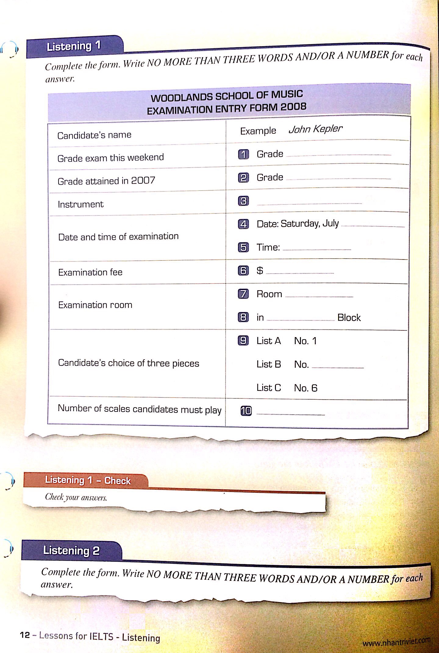 lessons for elts - litening (tái bản, kèm cd)