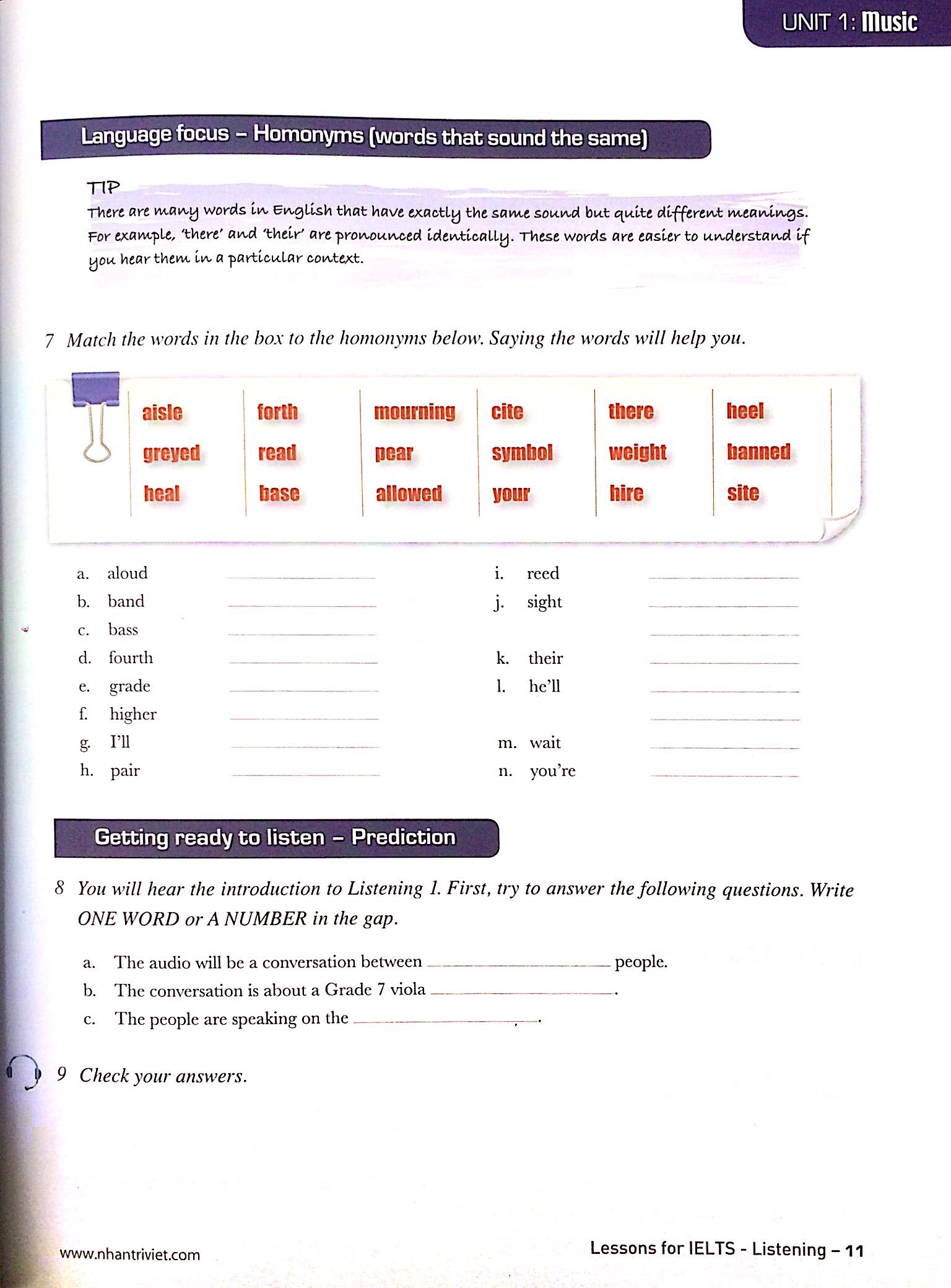 lessons for elts - litening (tái bản, kèm cd)