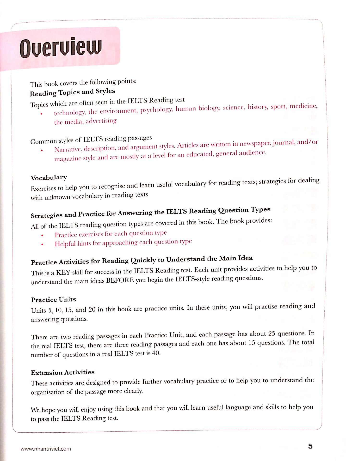 lessons for ielts reading (tái bản 2023)