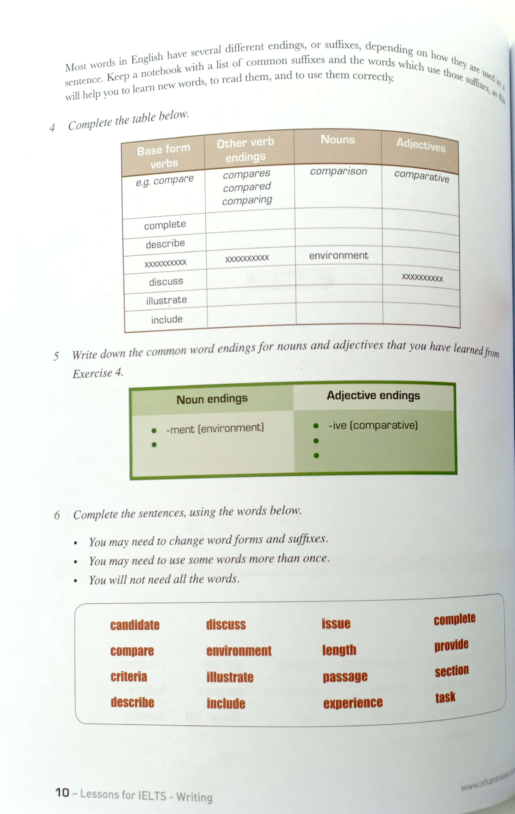 lessons for ielts writing