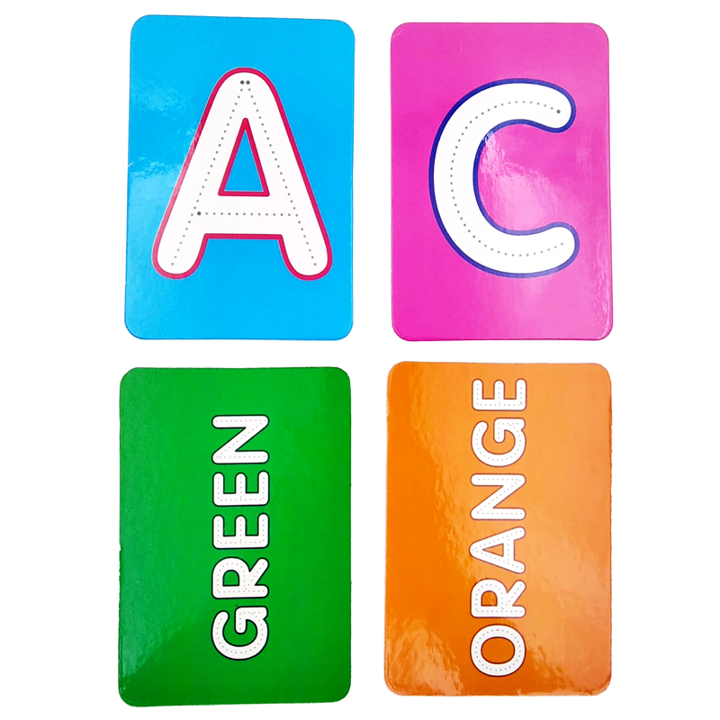 let's write mini flash crads - abc upper case & colours