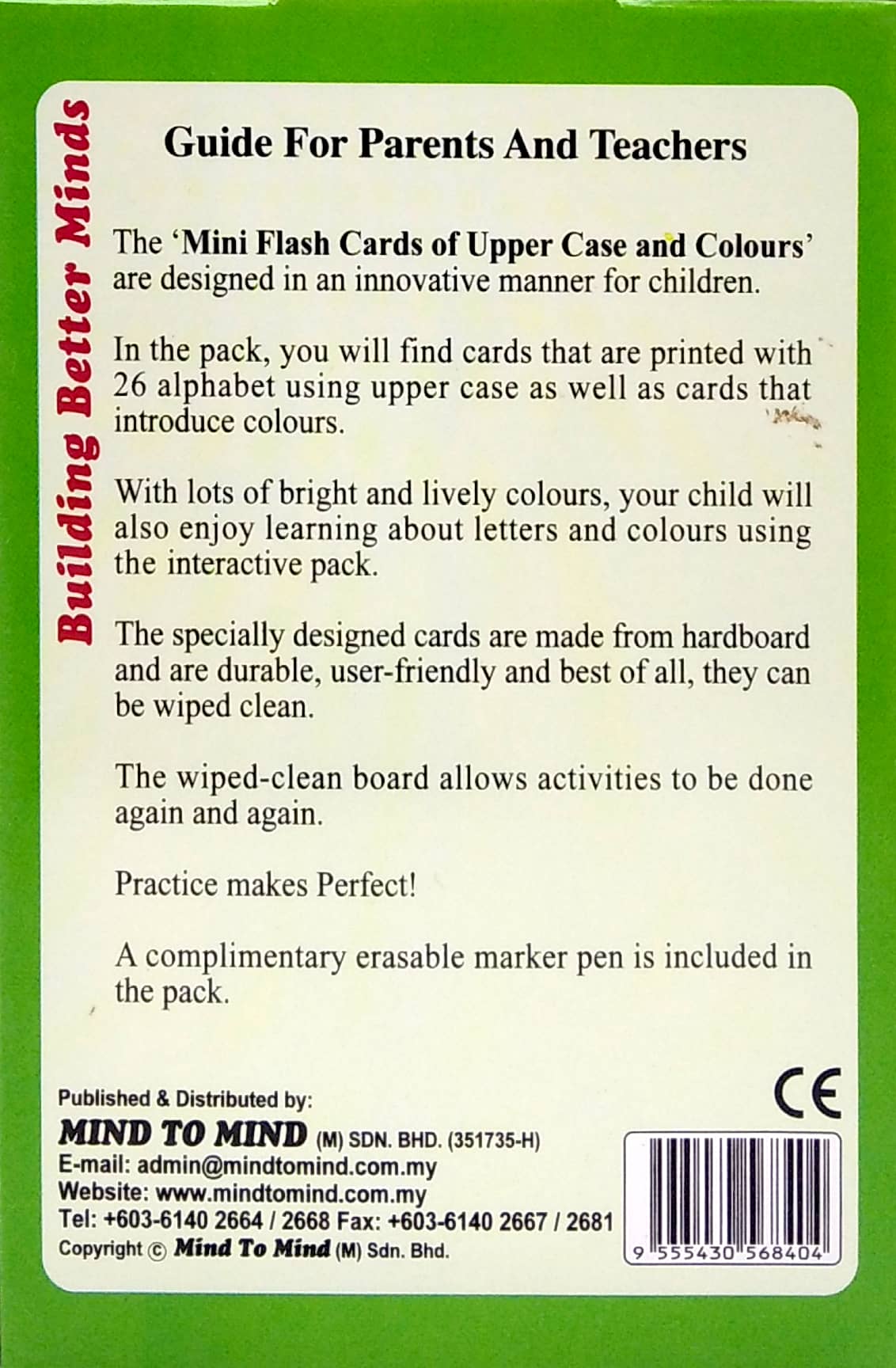 let's write mini flash crads - abc upper case & colours