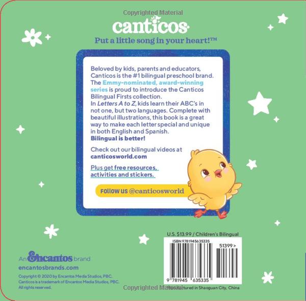 letters a to z: canticos bilingual firsts