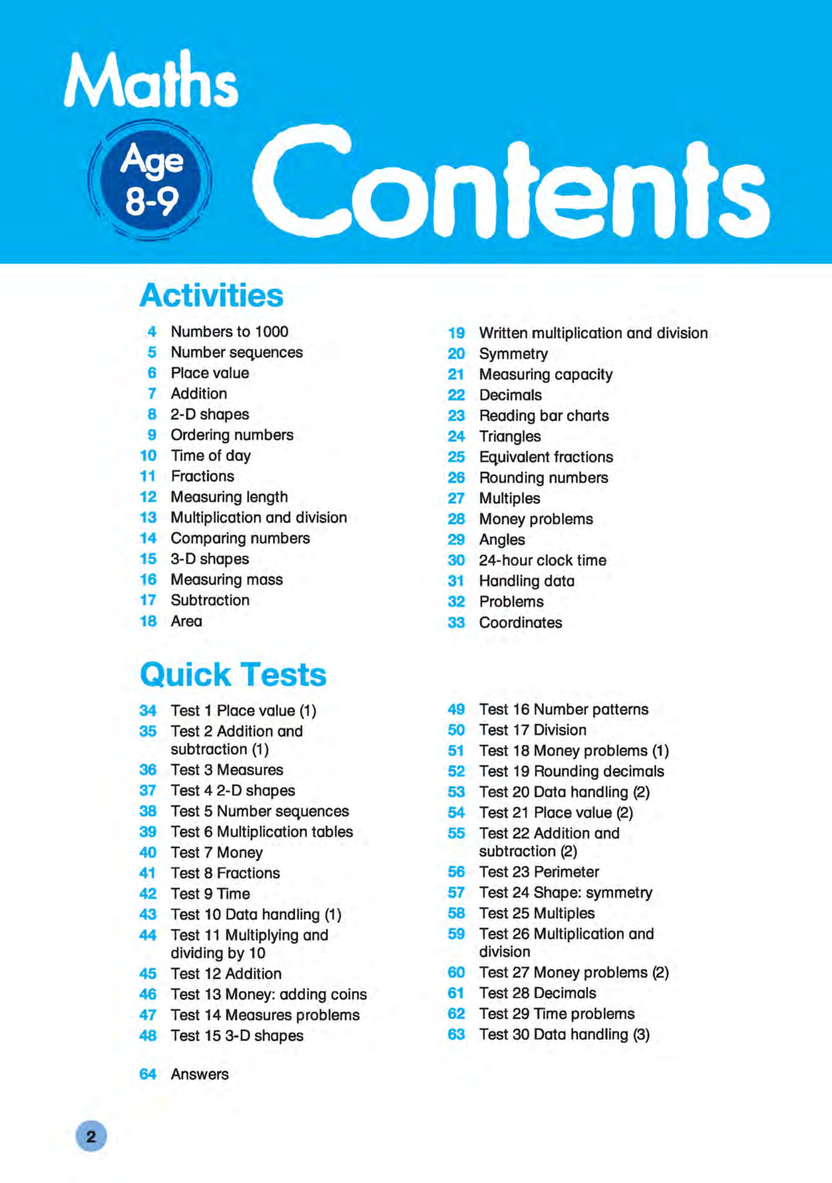 letts make it easy - maths (age 8-9)