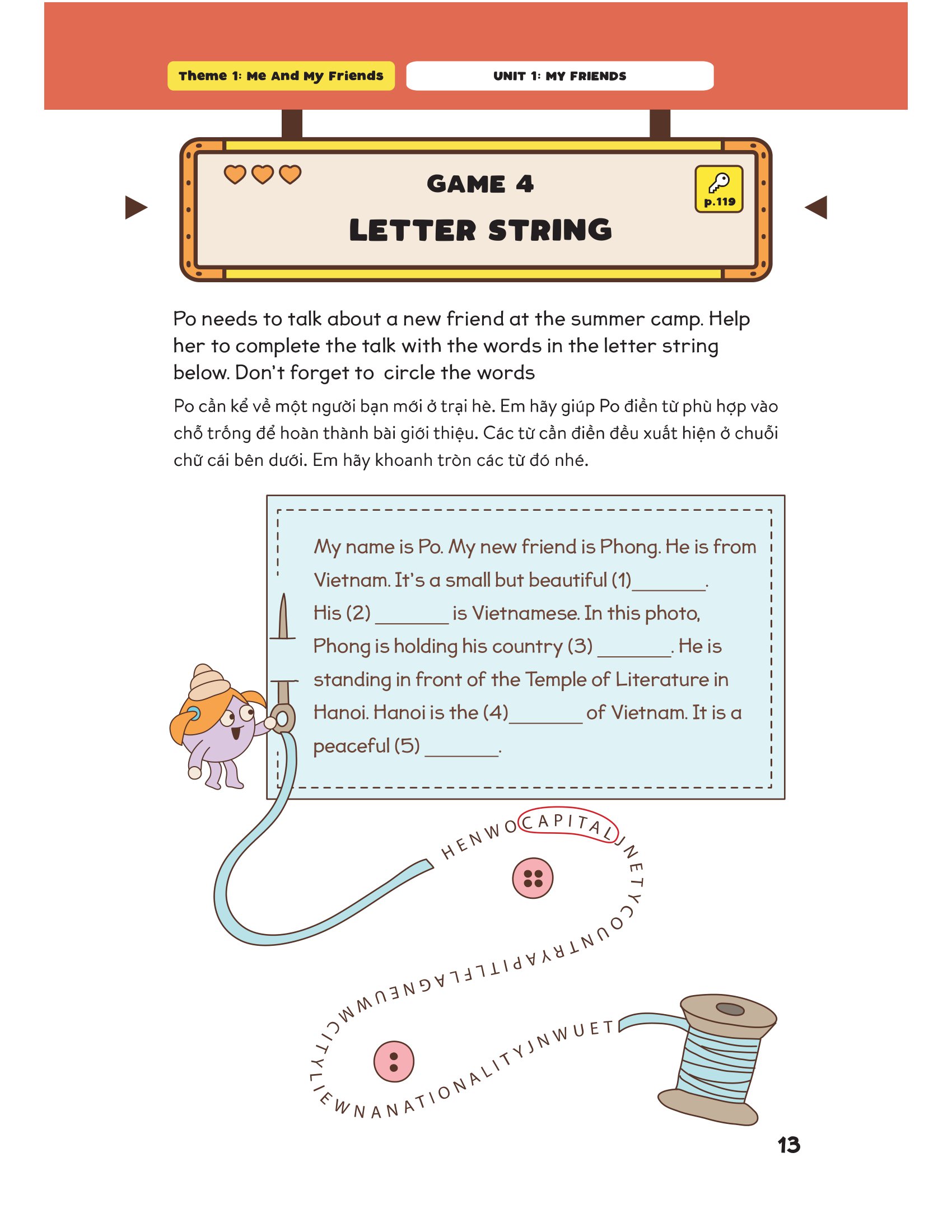 level up - 100 trò chơi từ vựng tiếng anh - lớp 4