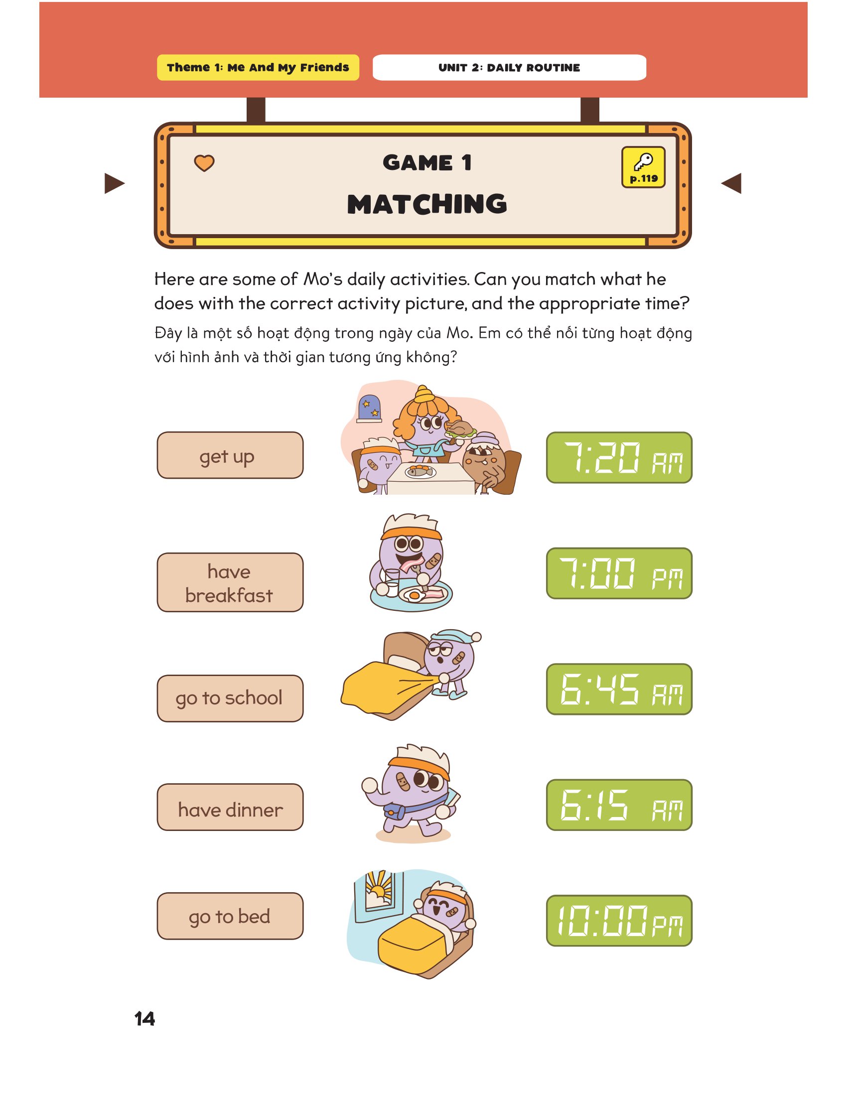 level up - 100 trò chơi từ vựng tiếng anh - lớp 4