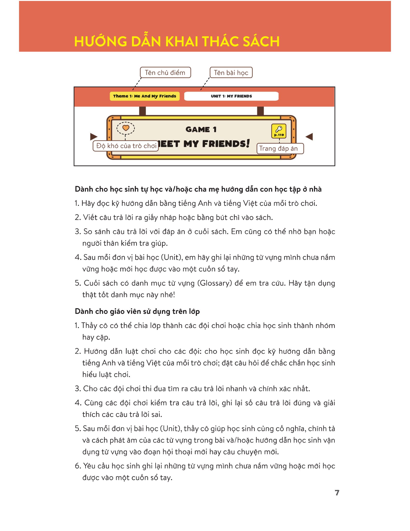 level up - 100 trò chơi từ vựng tiếng anh - lớp 4