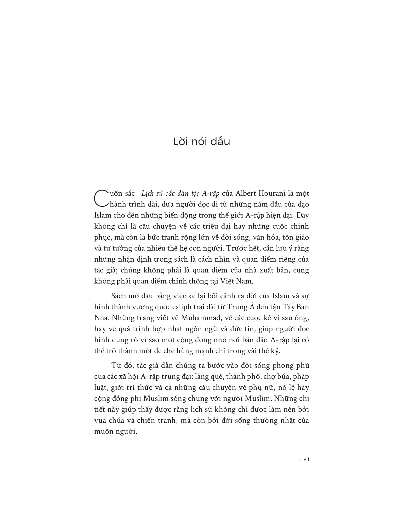 Lịch Sử Các Dân Tộc A-Rập - Bìa Cứng