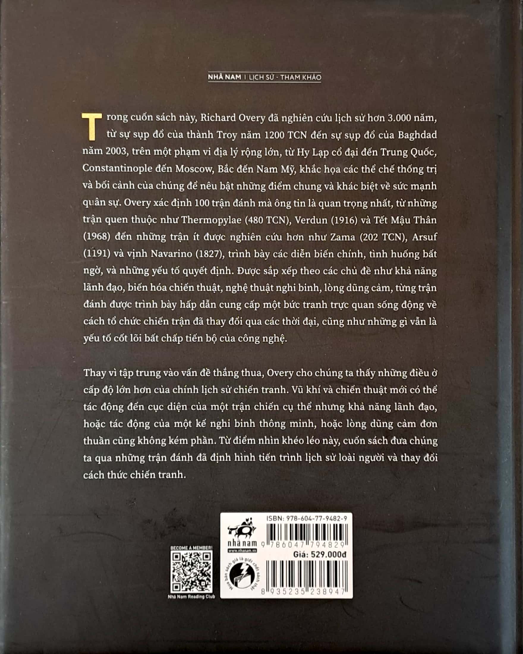 lịch sử chiến tranh qua 100 trận đánh - nghệ thuật quân sự đỉnh cao theo dòng thời gian - bìa cứng