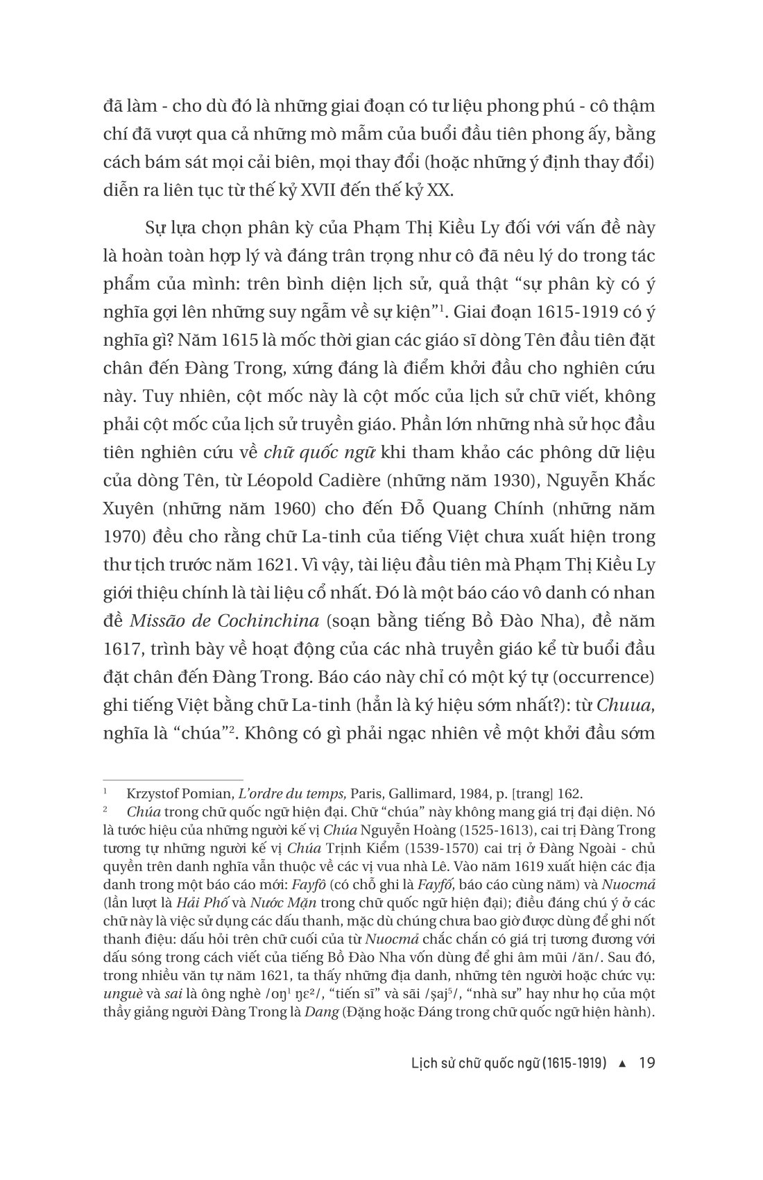 lịch sử chữ quốc ngữ 1615-1919