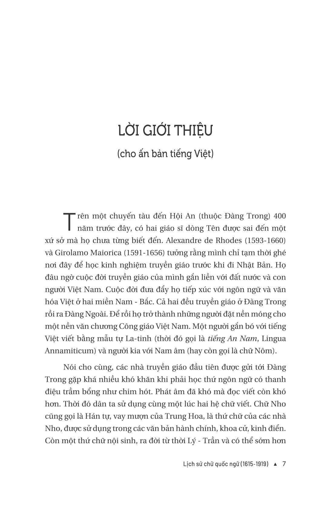 lịch sử chữ quốc ngữ 1615-1919