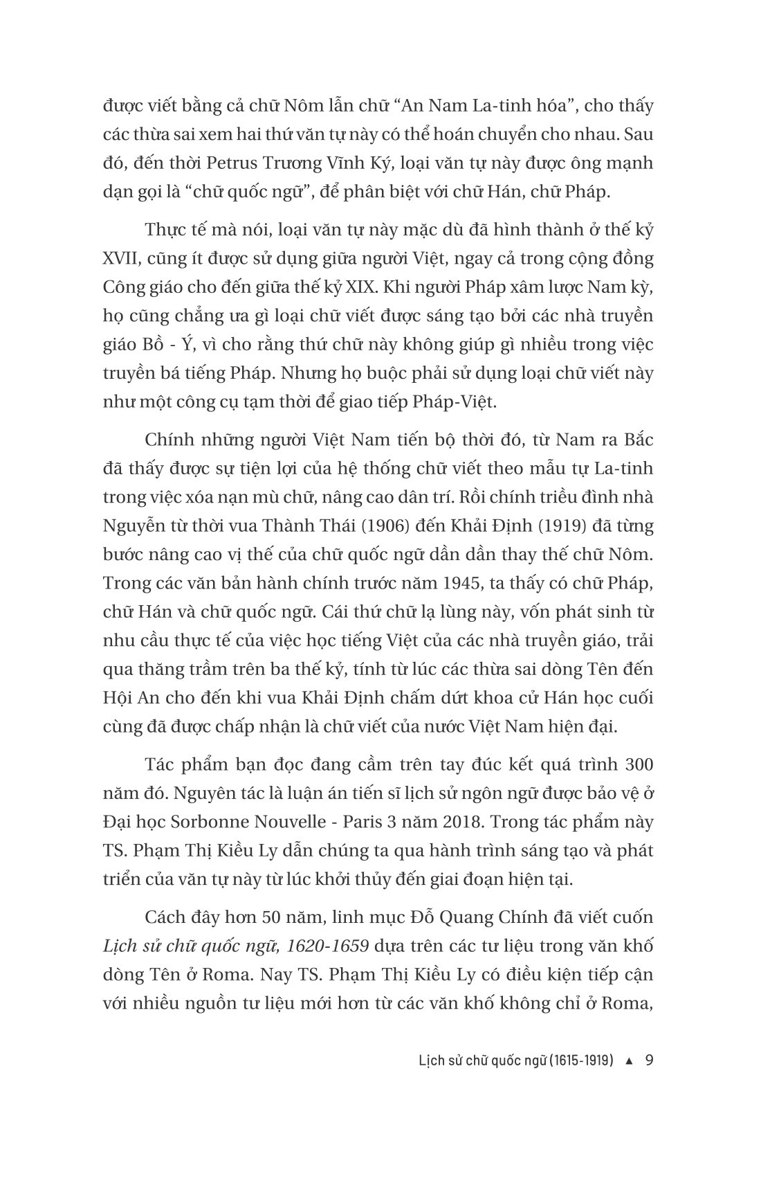 lịch sử chữ quốc ngữ 1615-1919