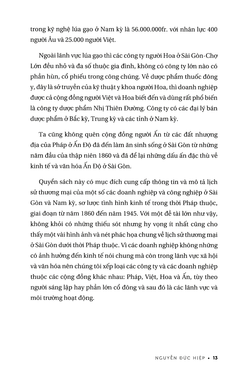 lịch sử doang nghiệp và công nghiệp ở sài gòn và nam kỳ từ giữa thế kỷ xix đến năm 1945