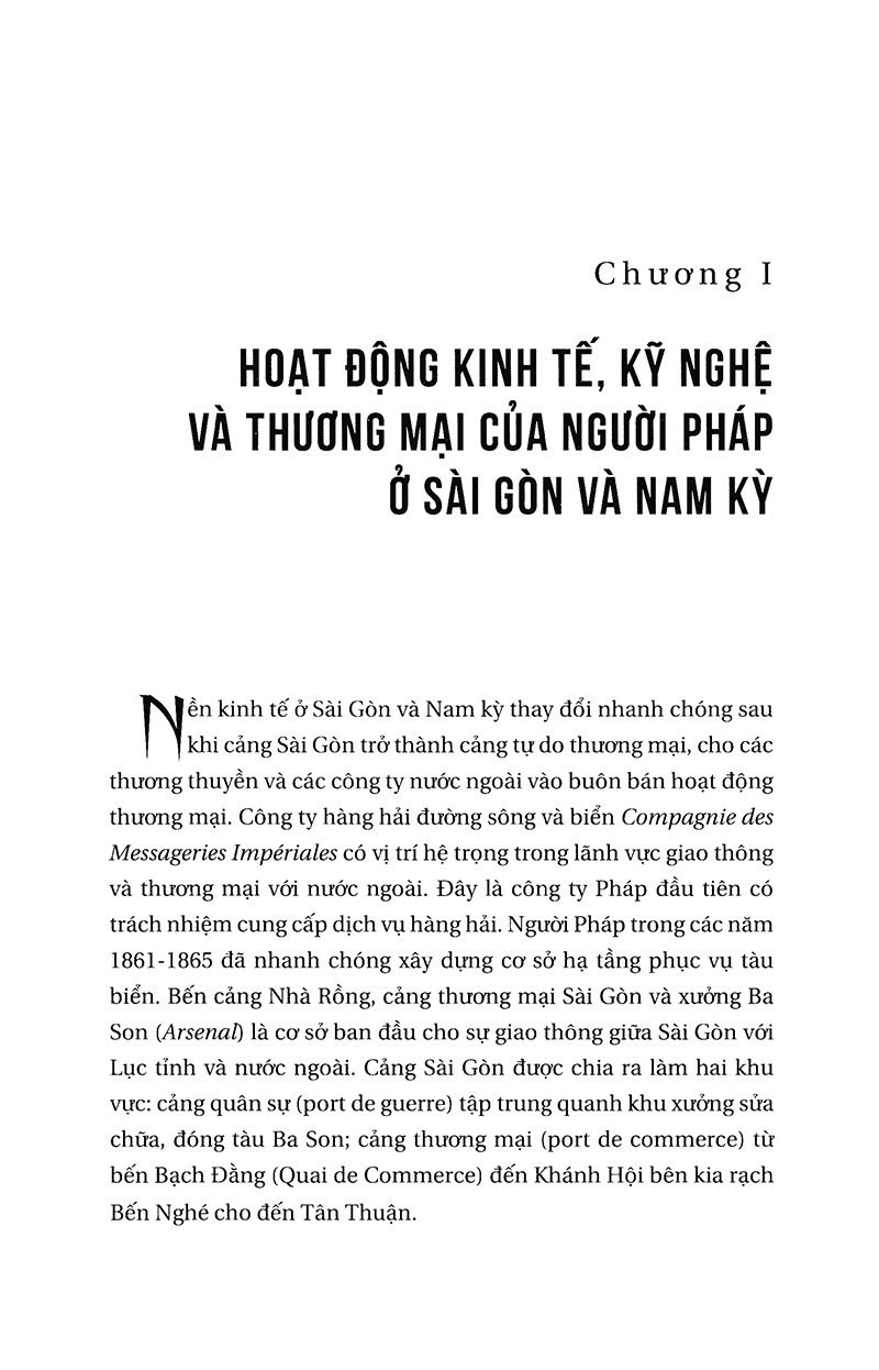 lịch sử doang nghiệp và công nghiệp ở sài gòn và nam kỳ từ giữa thế kỷ xix đến năm 1945