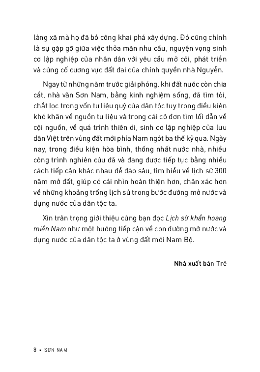 lịch sử khẩn hoang miền nam (tái bản 2024)