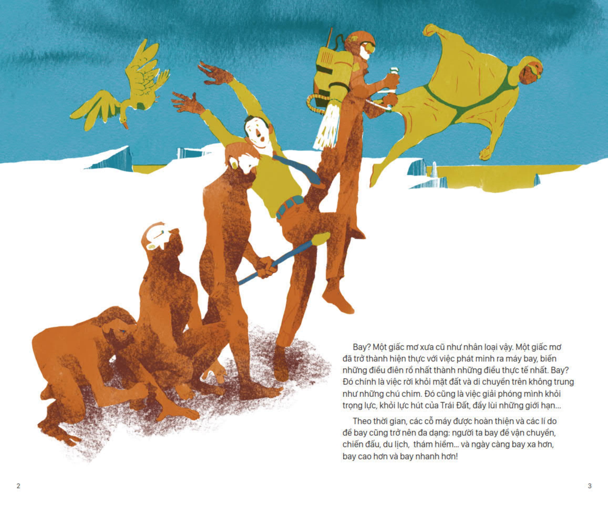 lịch sử sinh hoạt của loài người - bay lượn