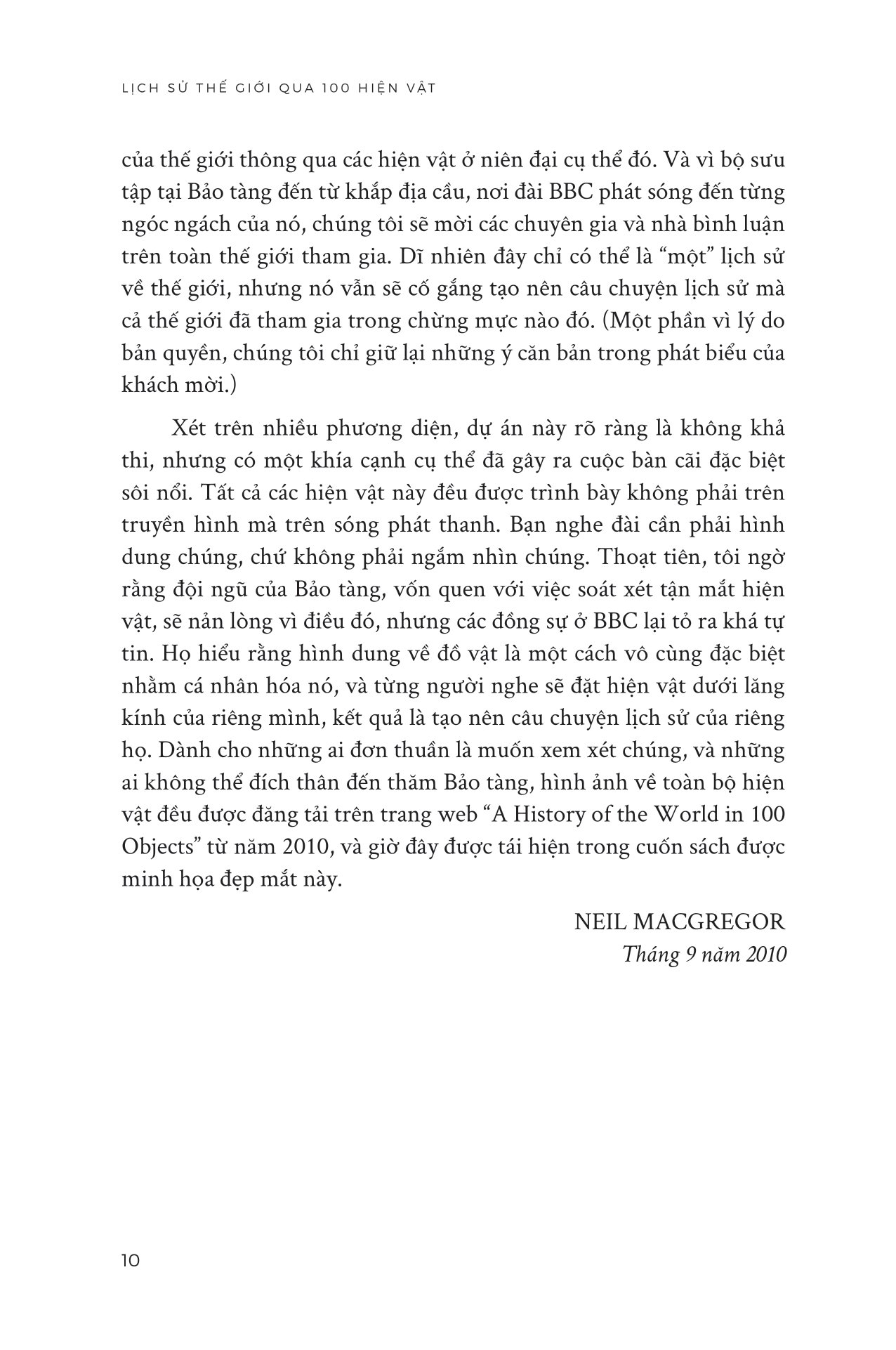 lịch sử thế giới qua 100 hiện vật