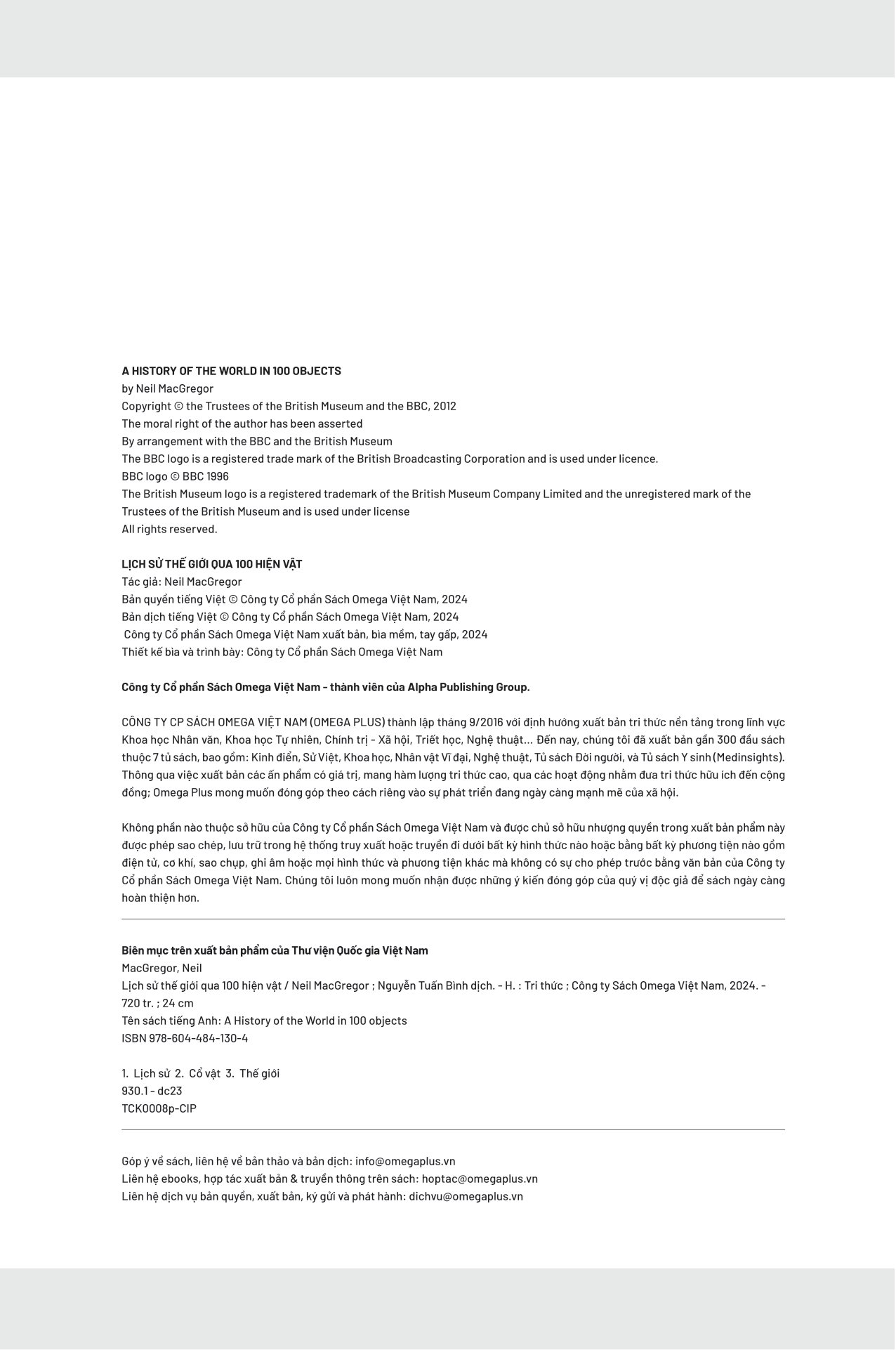 lịch sử thế giới qua 100 hiện vật