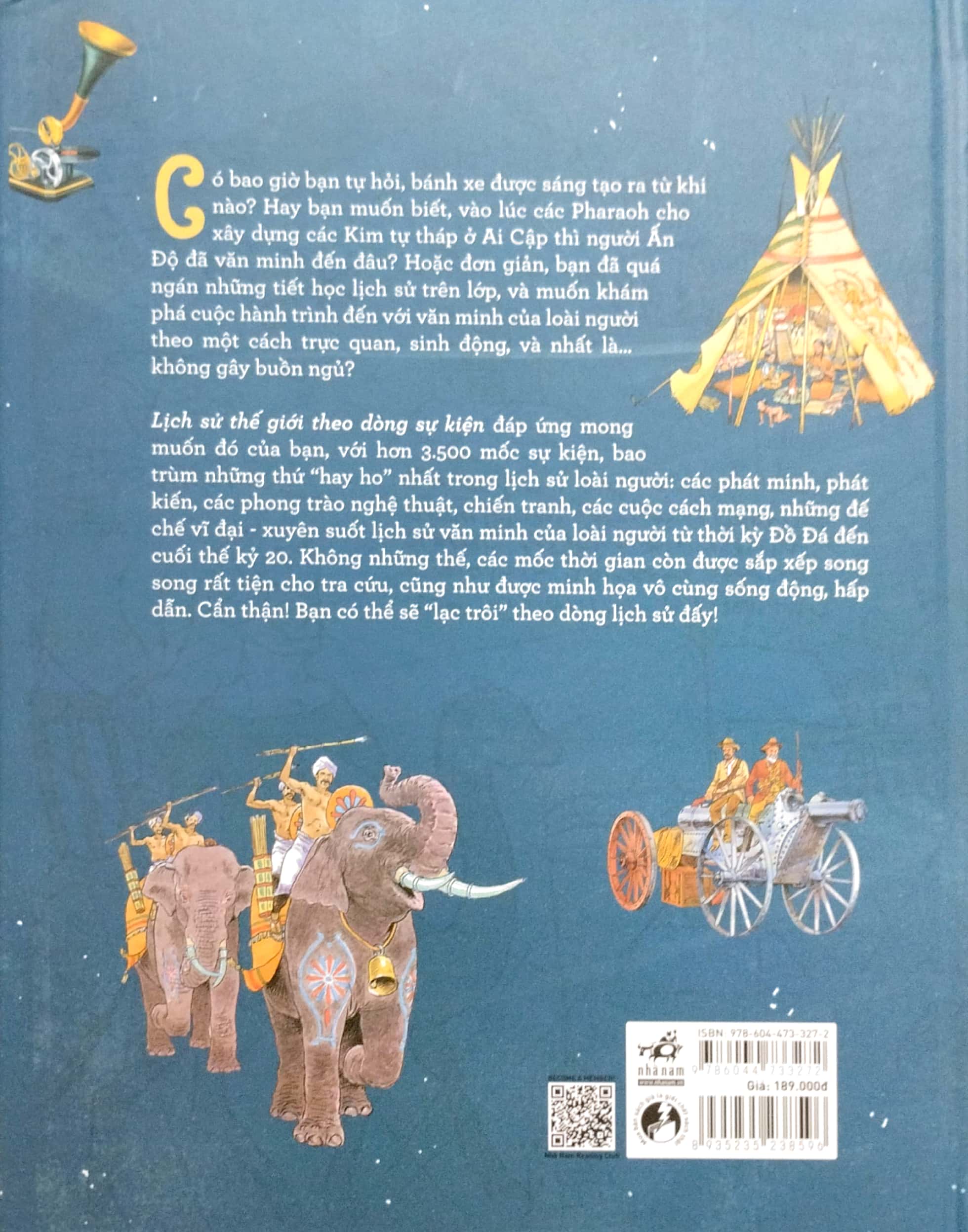 lịch sử thế giới theo dòng sự kiện - từ thời đồ đá tới thời hiện đại - bìa cứng