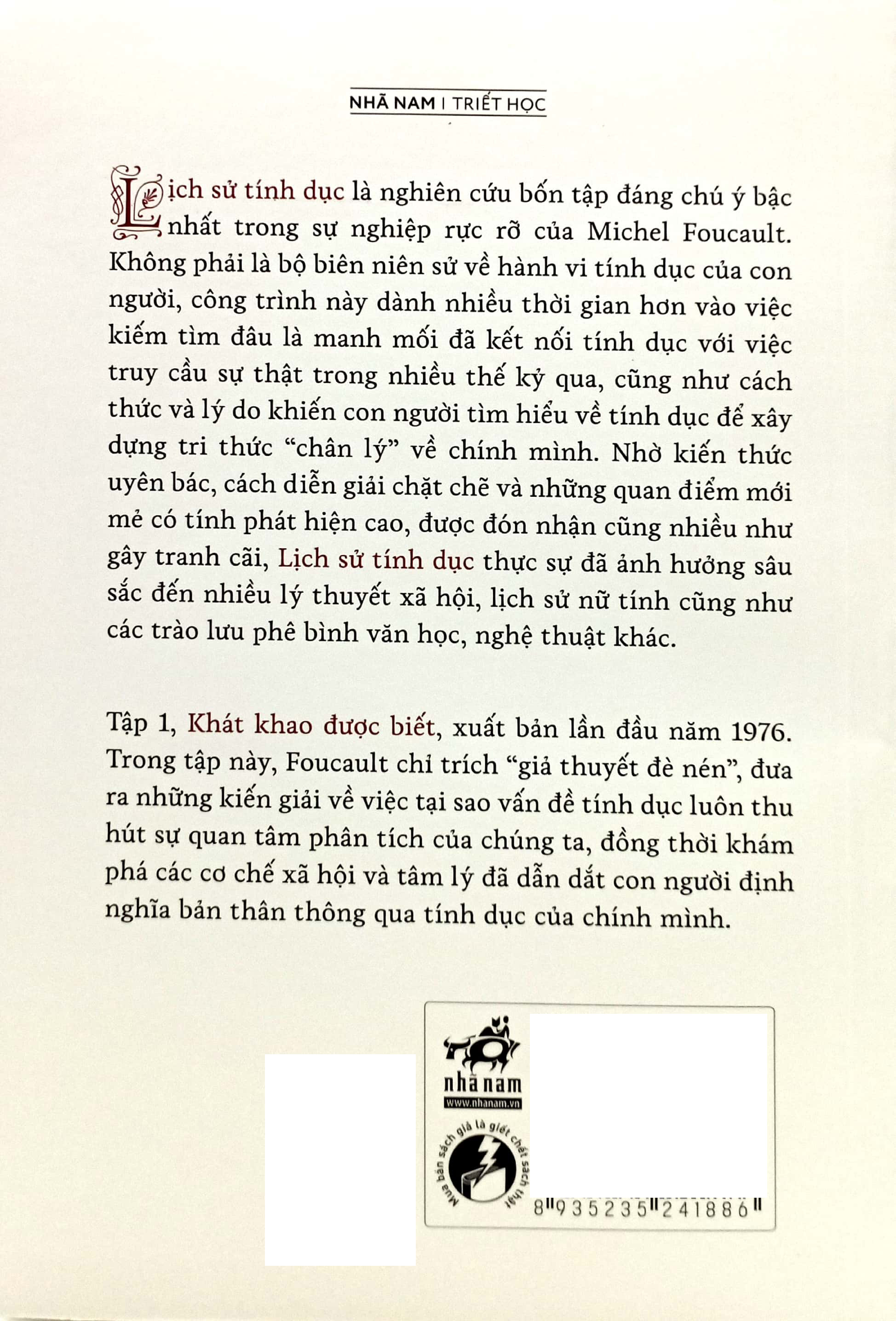 lịch sử tính dục - tập 1 - khát khao được biết
