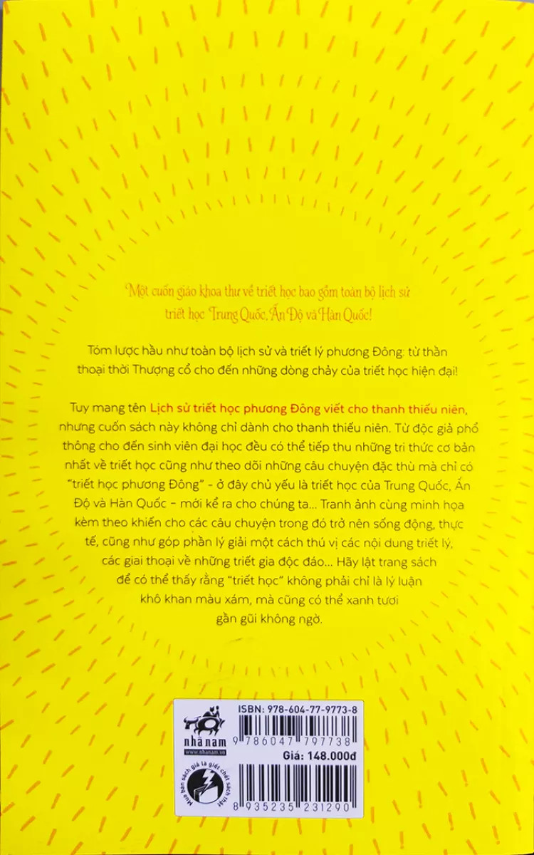 lịch sử triết học phương đông viết cho thanh thiếu niên (tái bản 2021)