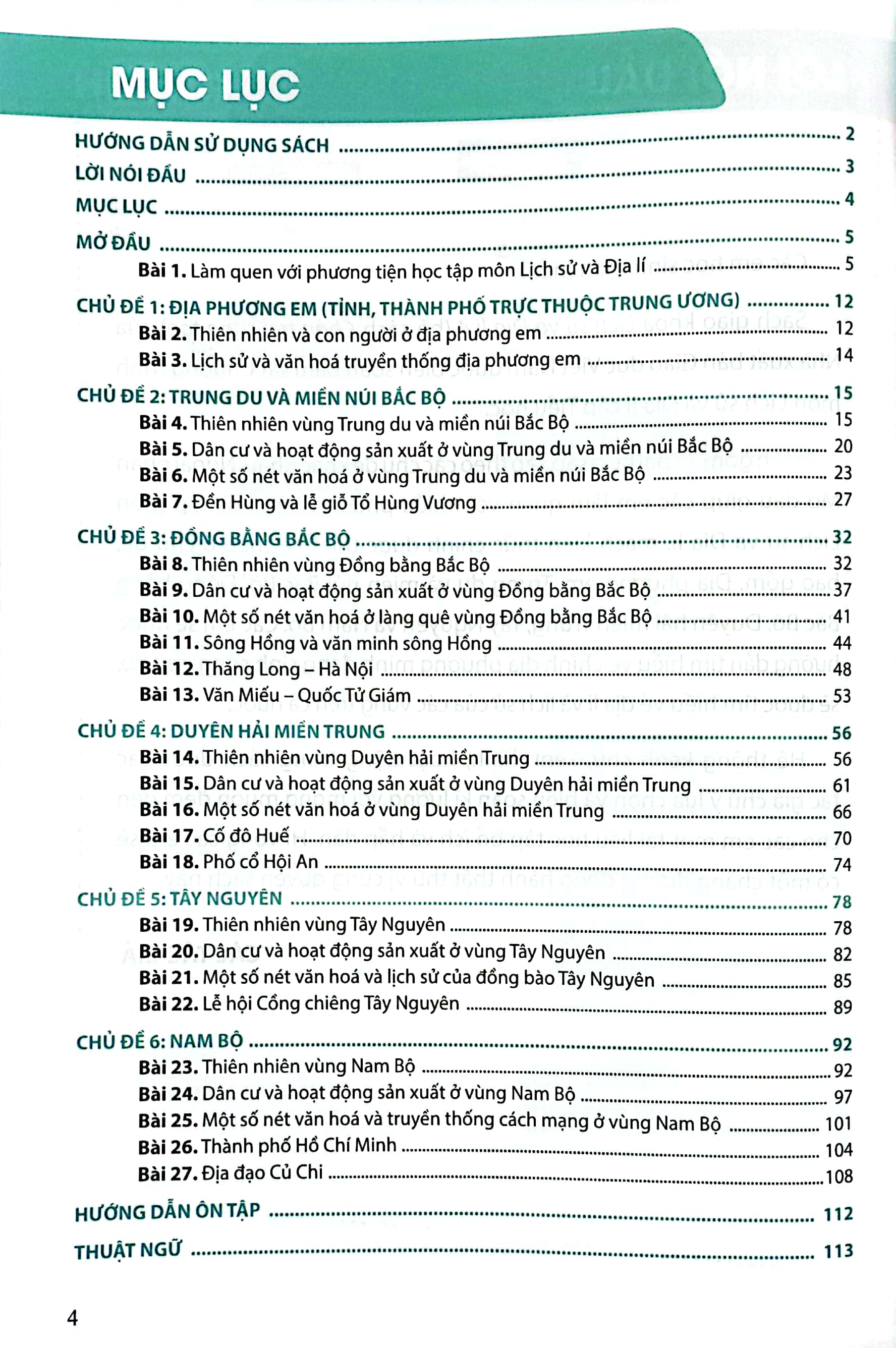 lịch sử và địa lí 4 (chân trời sáng tạo) (chuẩn)