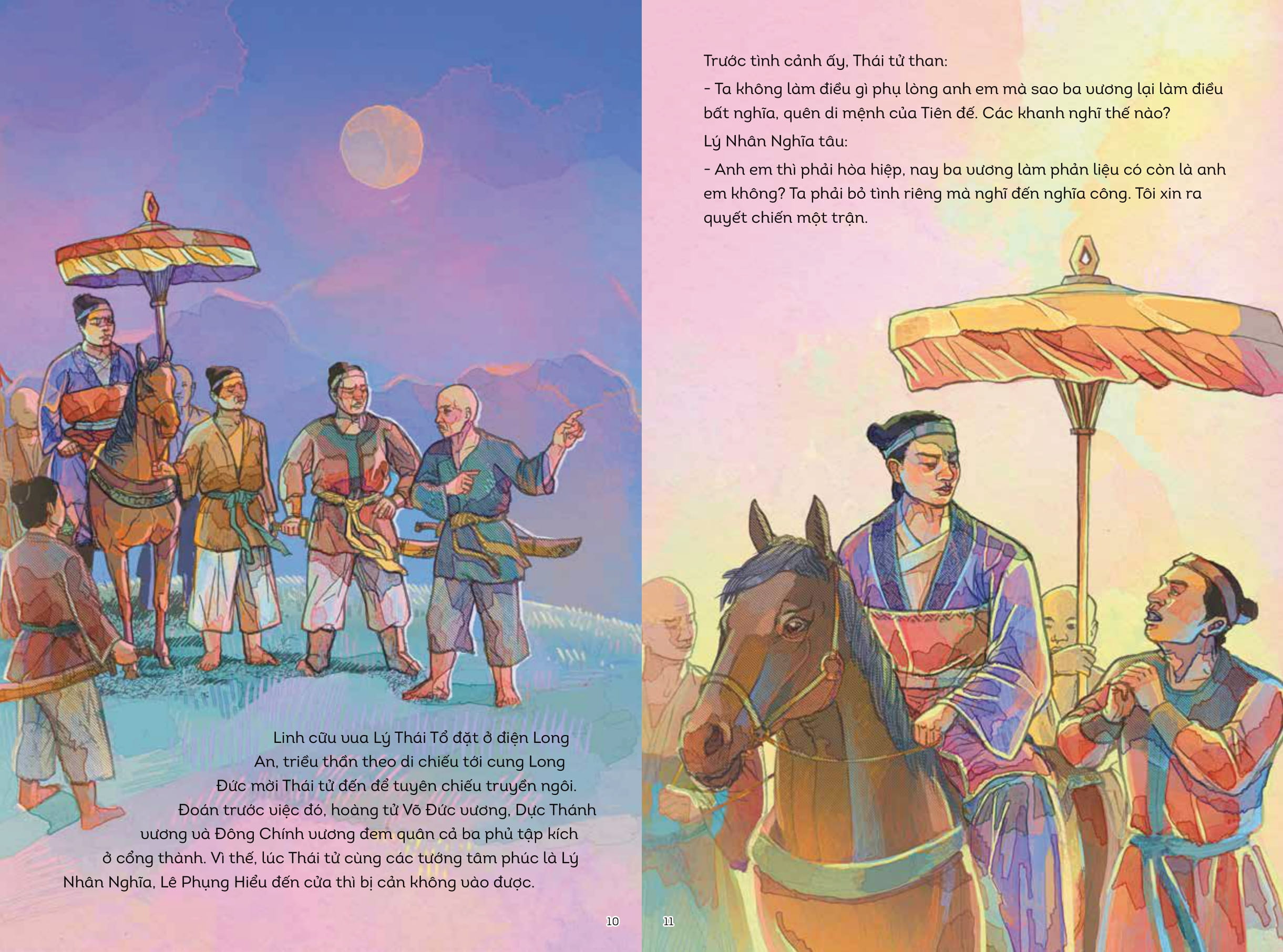 lịch sử việt nam bằng tranh - lý thái tông xây đắp nhà lý (bản màu)