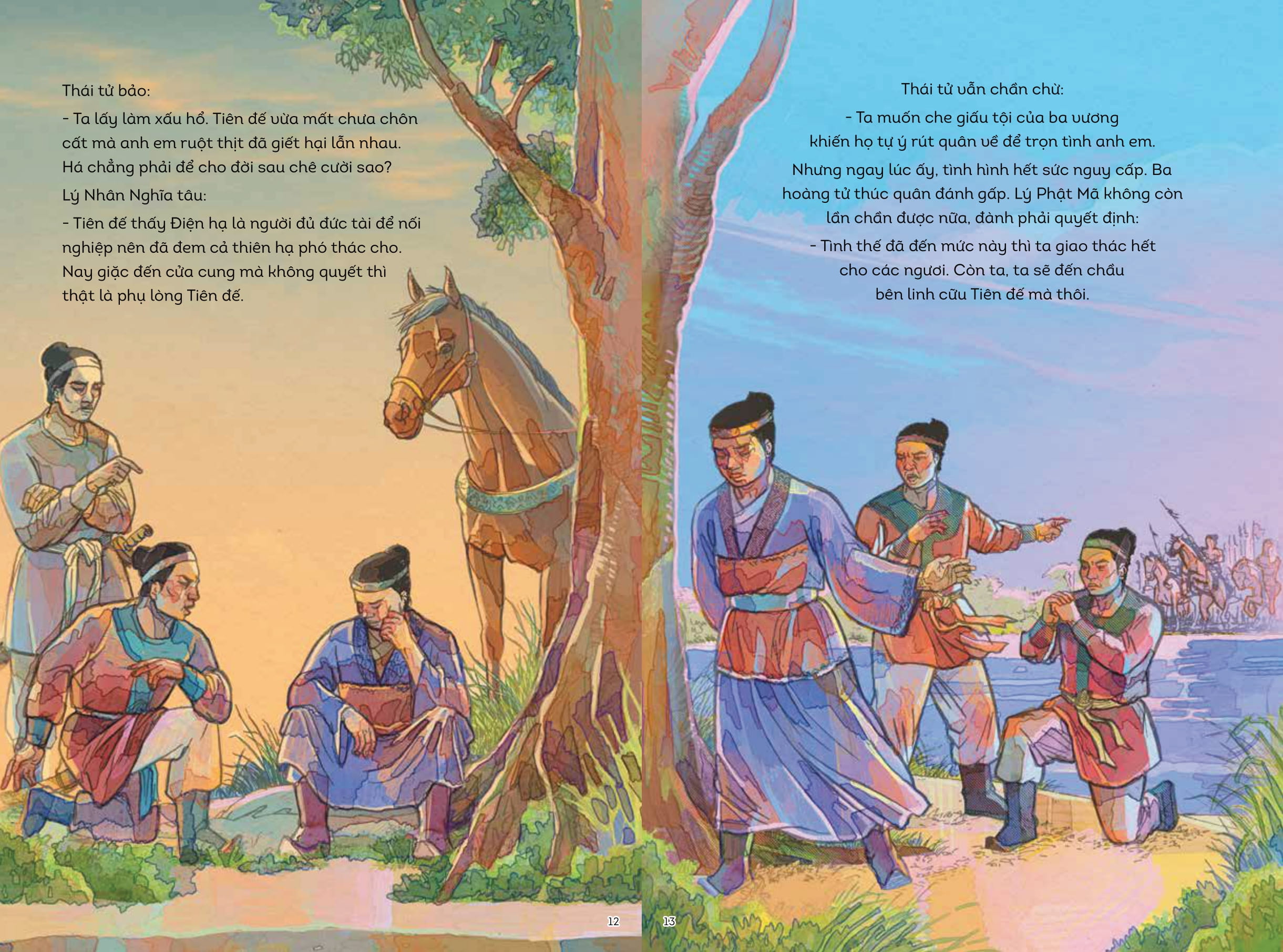 lịch sử việt nam bằng tranh - lý thái tông xây đắp nhà lý (bản màu)