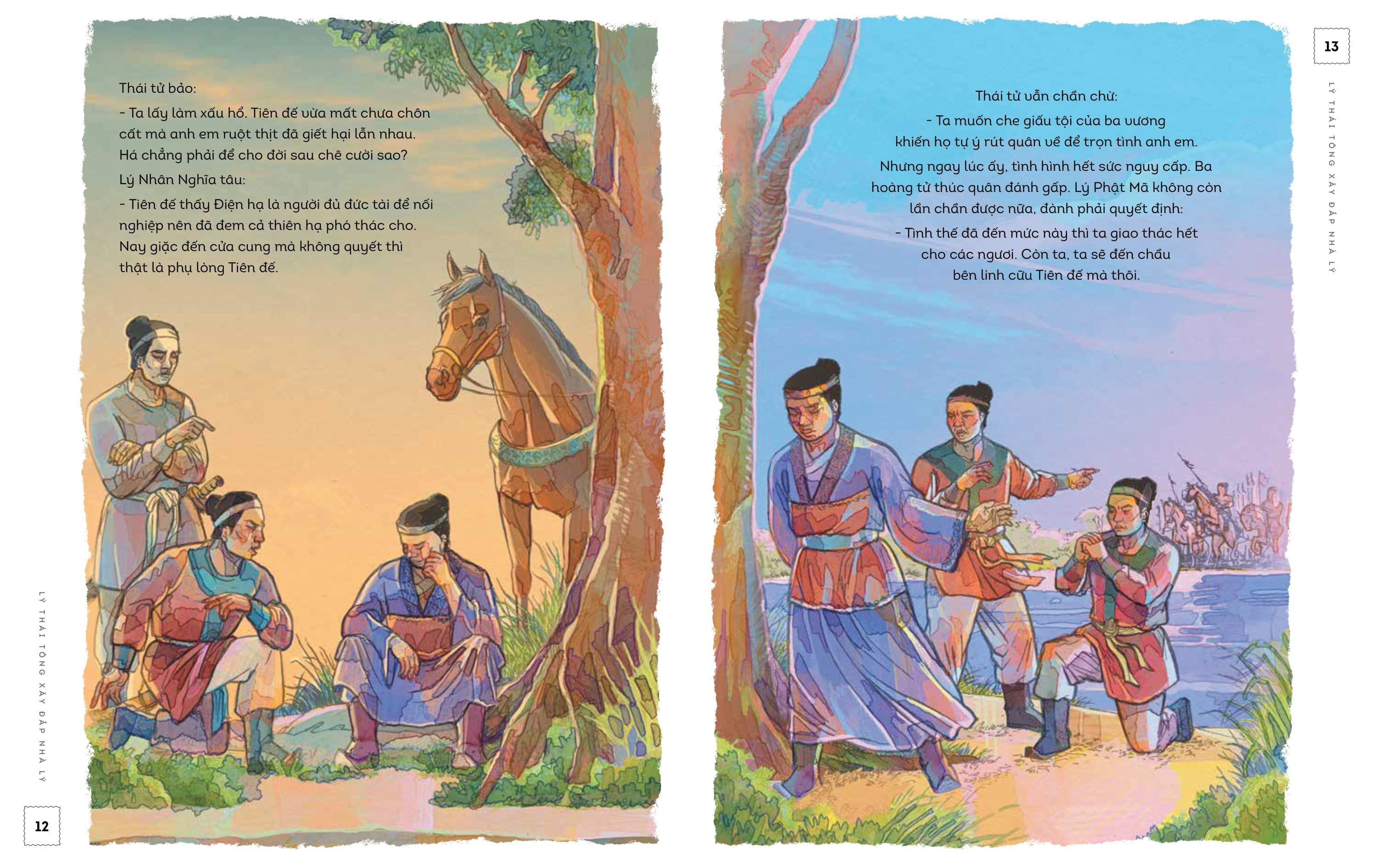 lịch sử việt nam bằng tranh - lý thái tông xây đắp nhà lý - bản màu - bìa cứng