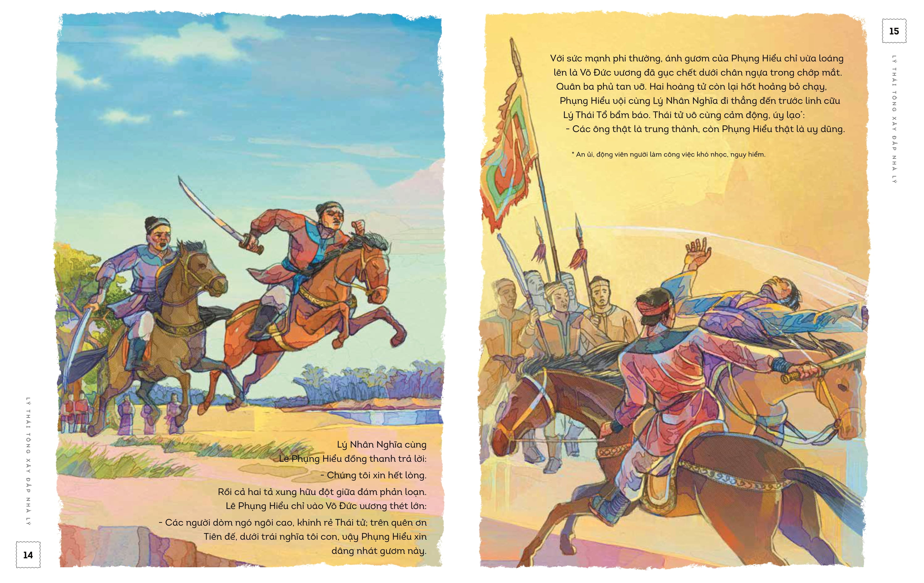 lịch sử việt nam bằng tranh - lý thái tông xây đắp nhà lý - bản màu - bìa cứng