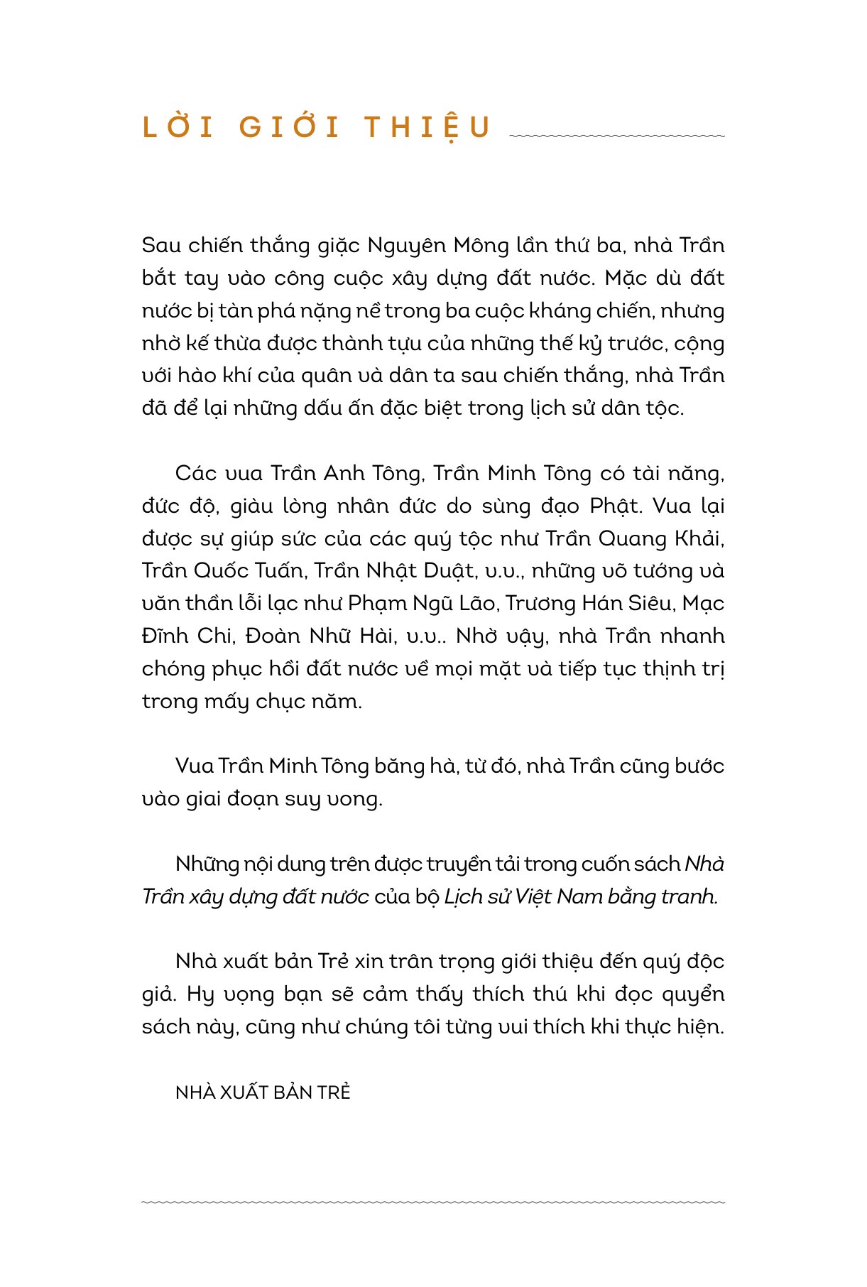 Lịch Sử Việt Nam Bằng Tranh - Nhà Trần Xây Dựng Đất Nước - Bản Màu