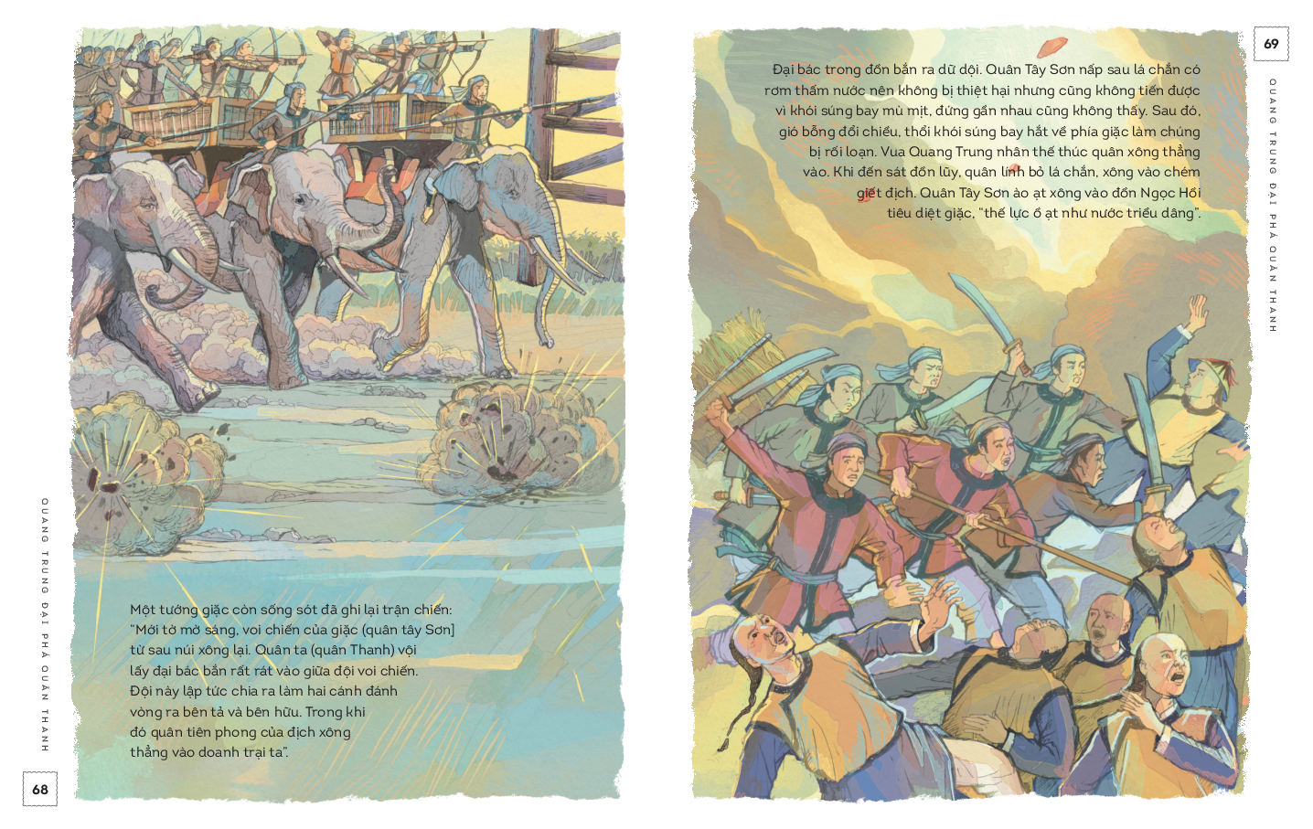 lịch sử việt nam bằng tranh - quang trung đại phá quân thanh - bản màu - bìa cứng