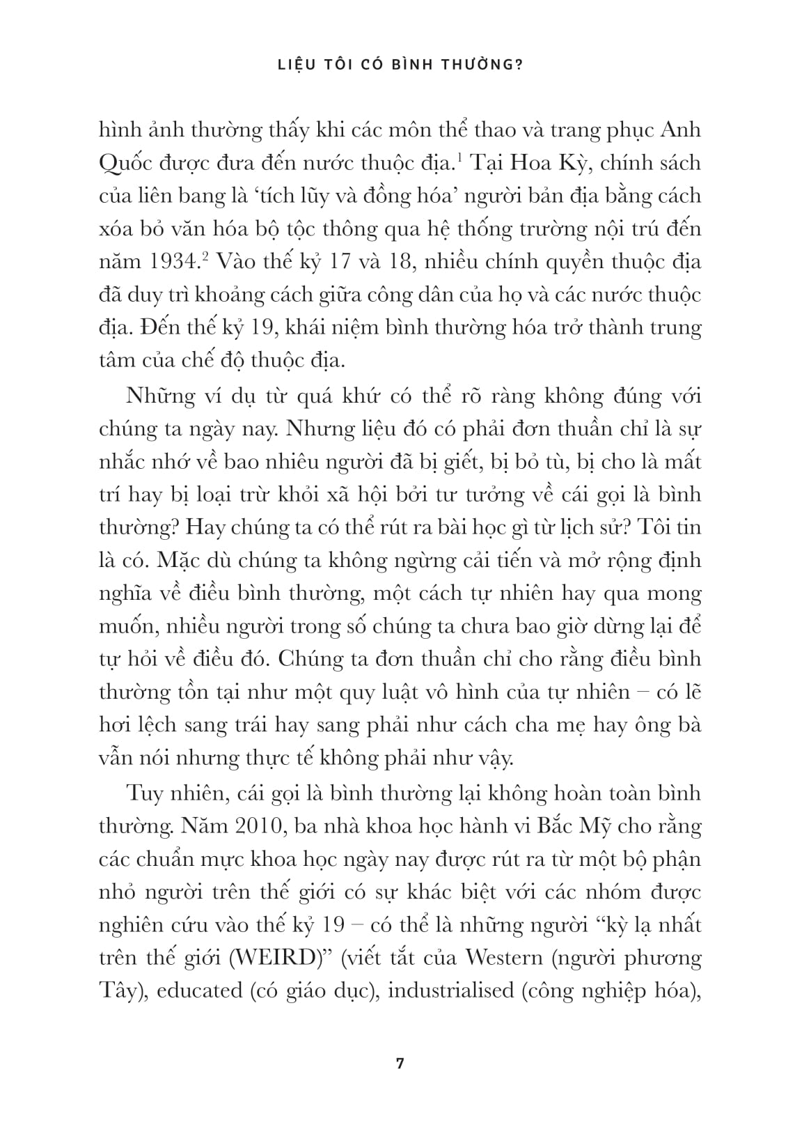 liệu chúng ta có bình thường?