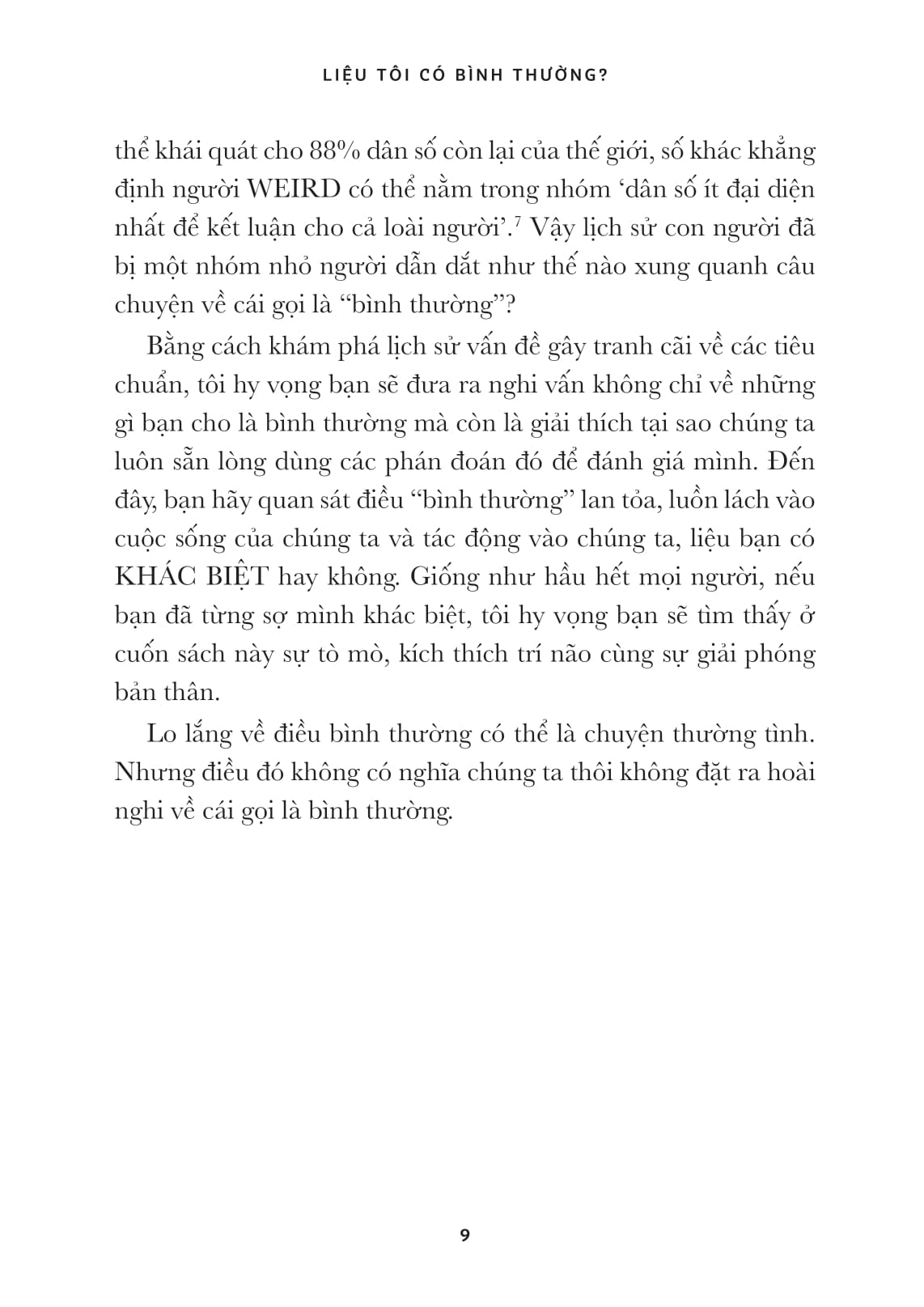 liệu chúng ta có bình thường?