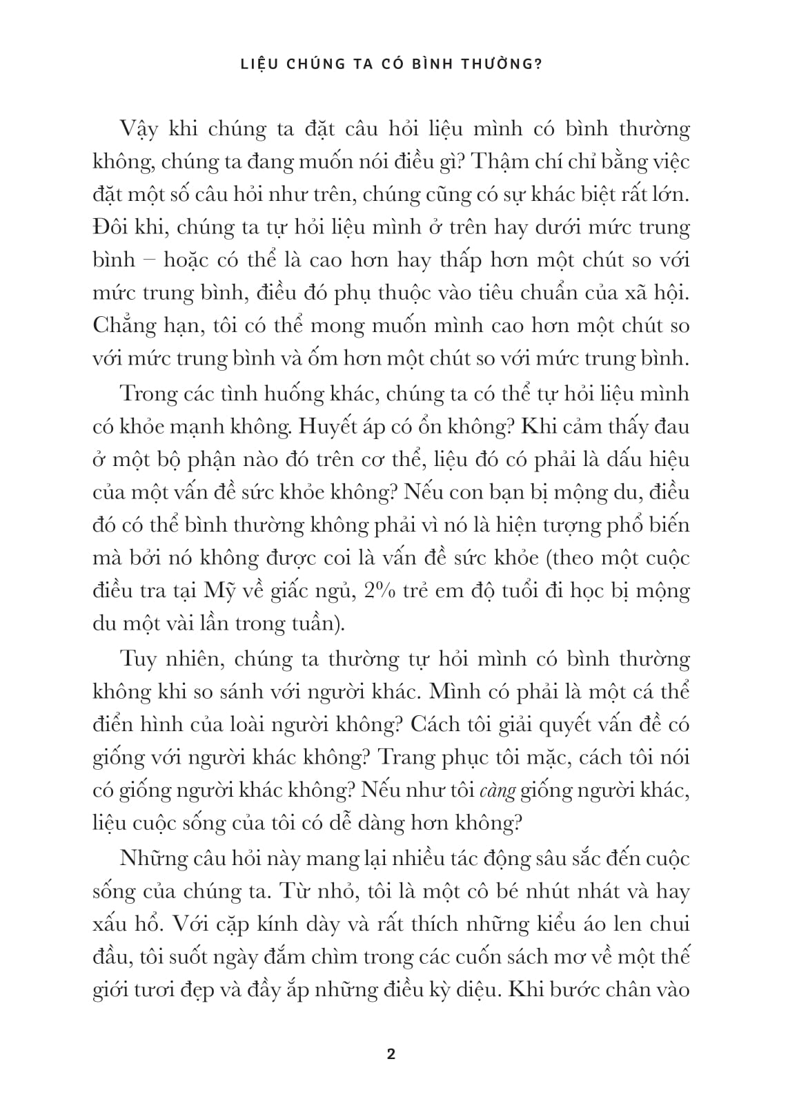 liệu chúng ta có bình thường?