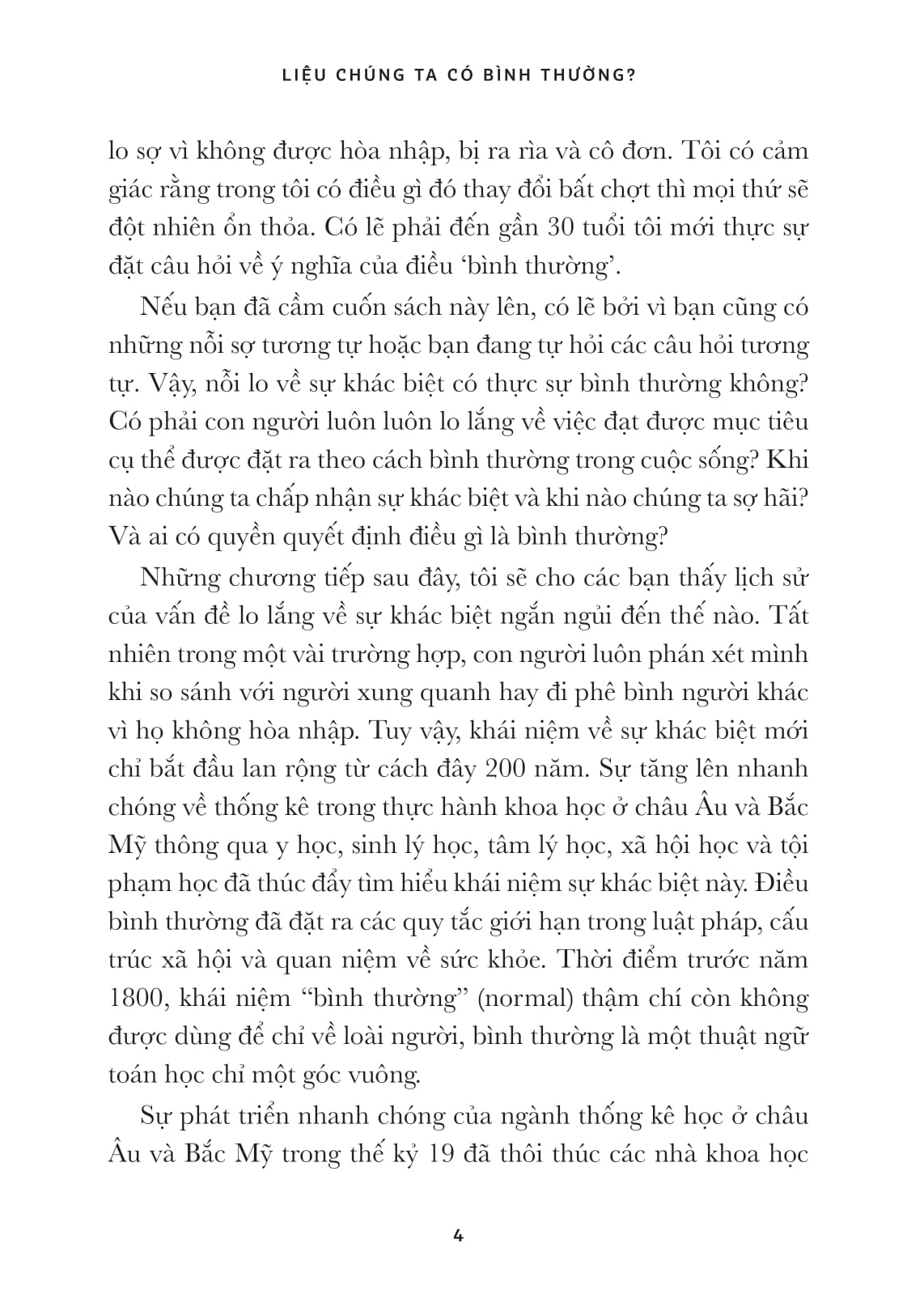 liệu chúng ta có bình thường?