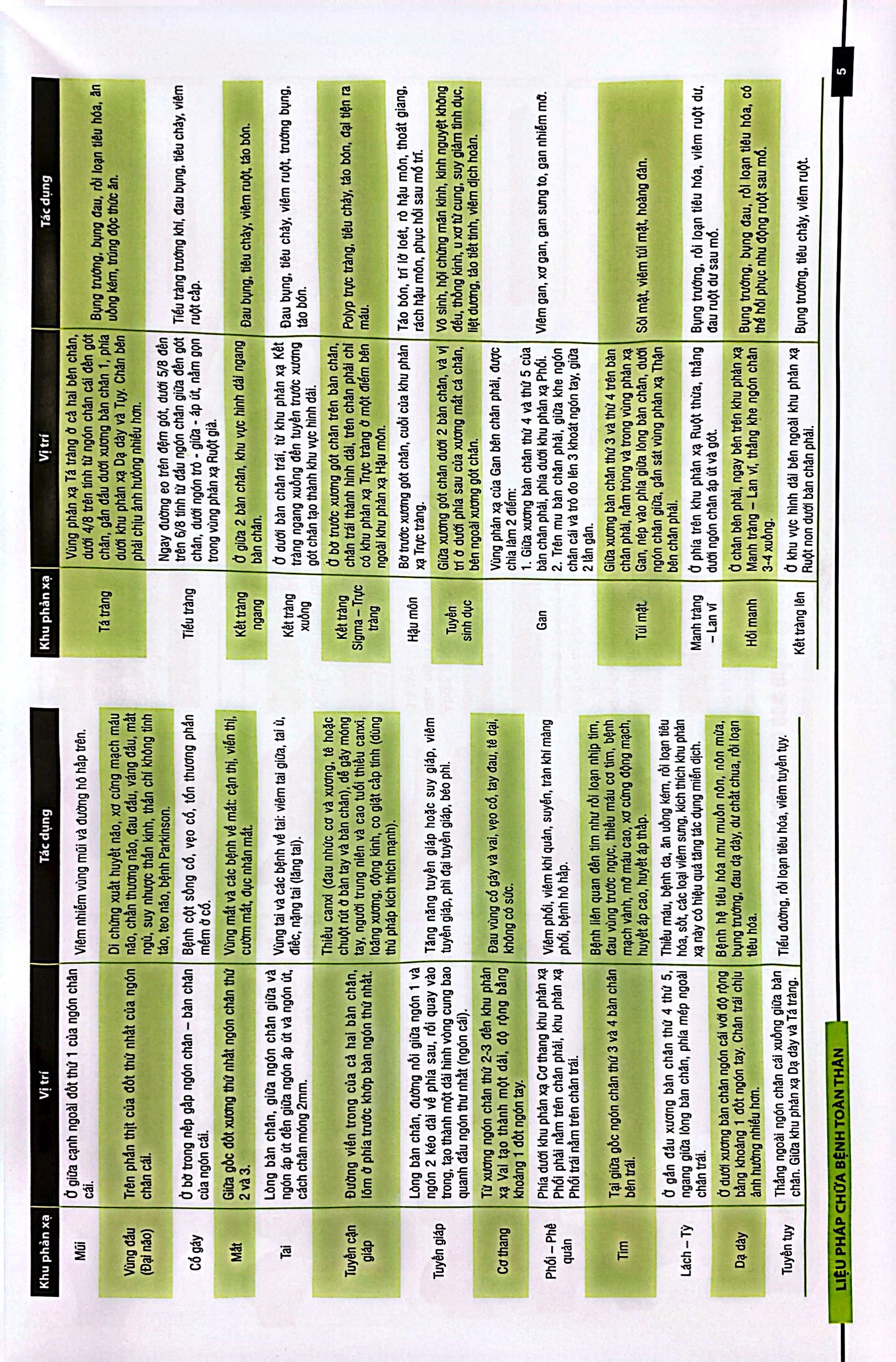 liệu pháp chữa bệnh toàn thân - khu phản xạ