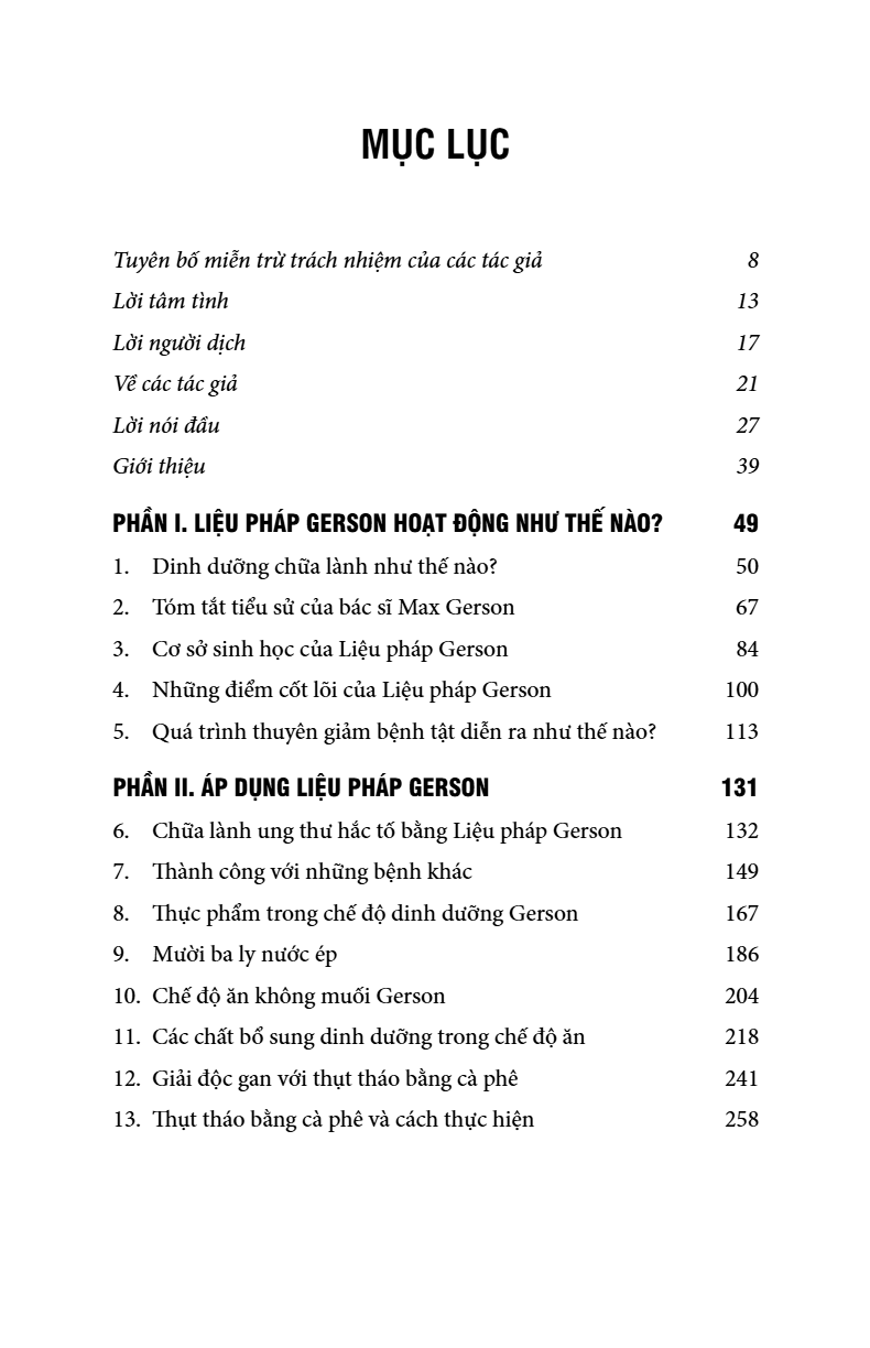 Lieu Phap Gerson - Chuong Trinh Dinh Duong Danh Cho Benh Nhan Ung Thu Va Cac Can Benh Khac