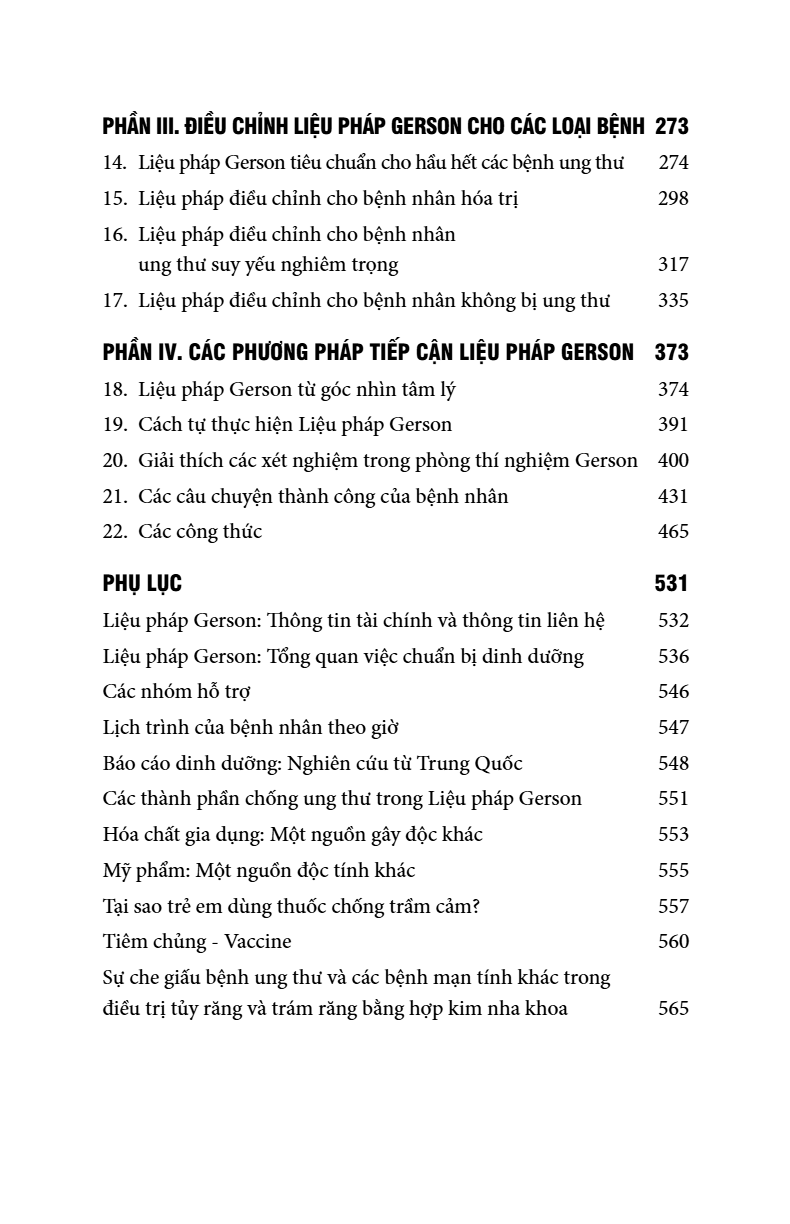 Lieu Phap Gerson - Chuong Trinh Dinh Duong Danh Cho Benh Nhan Ung Thu Va Cac Can Benh Khac