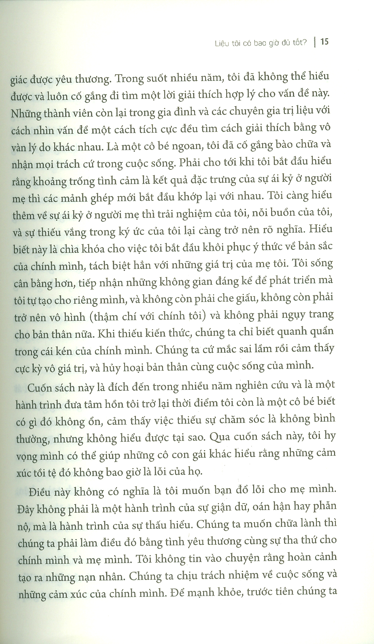 liệu tôi có bao giờ đủ tốt - phương thức chữa lành cho những cô con gái của người mẹ ái kỷ