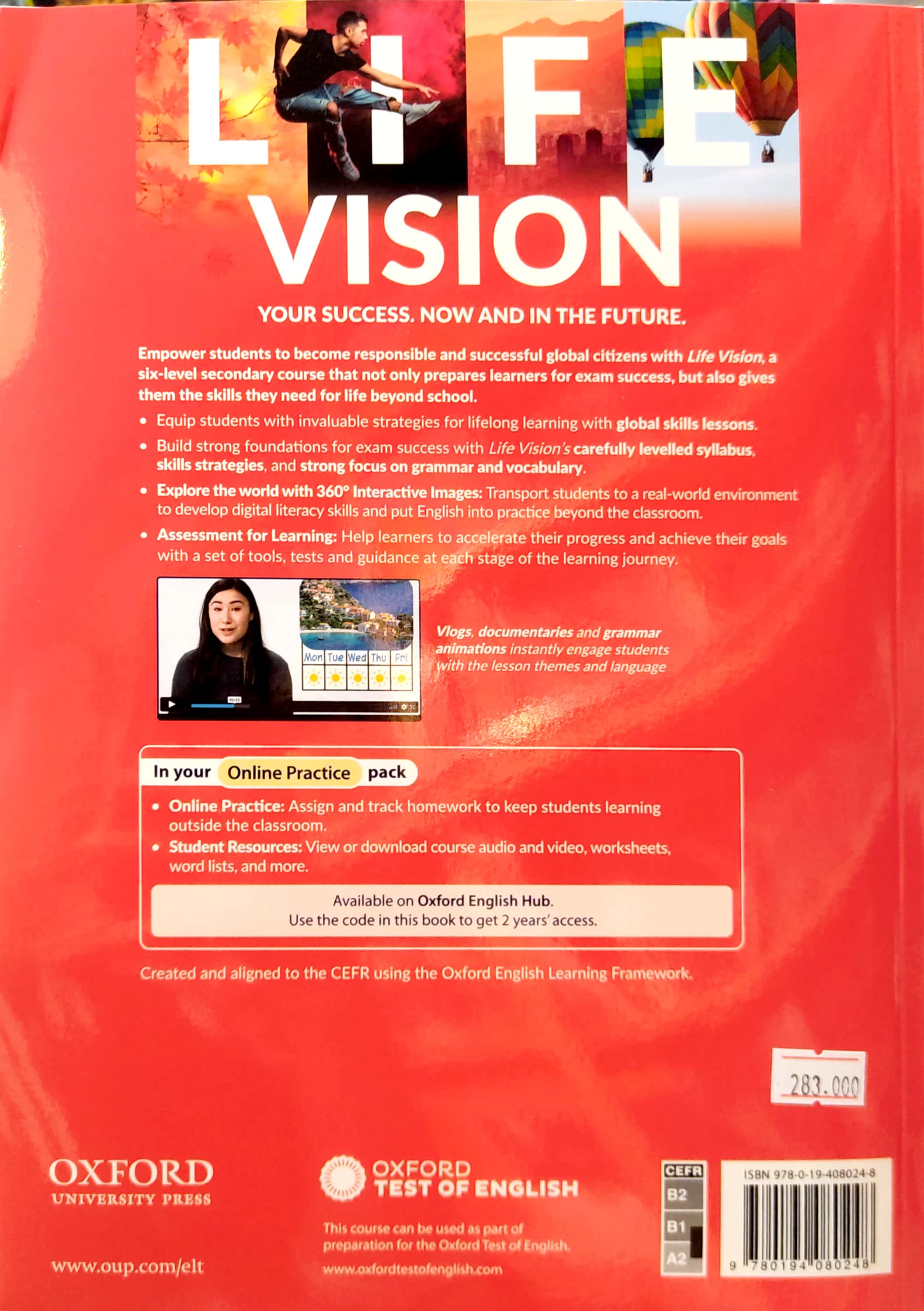 life vision student book with online practice a2/b1 pre-intermediate