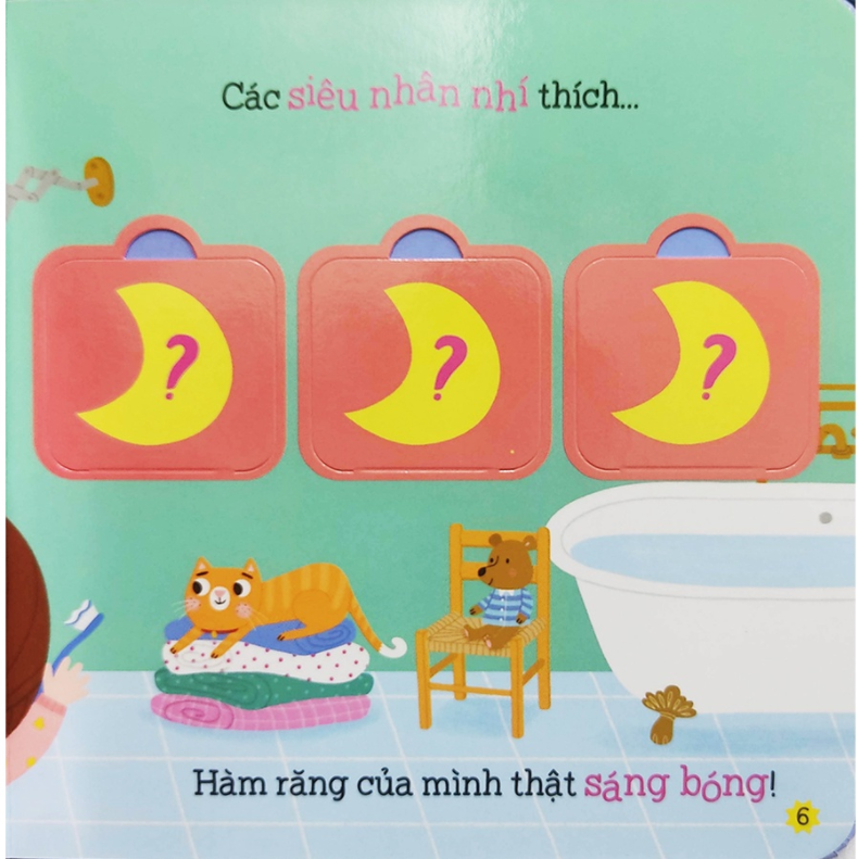 lift-the-flap - lật mở khám phá - bé ngăn nắp, đi ngủ đúng giờ